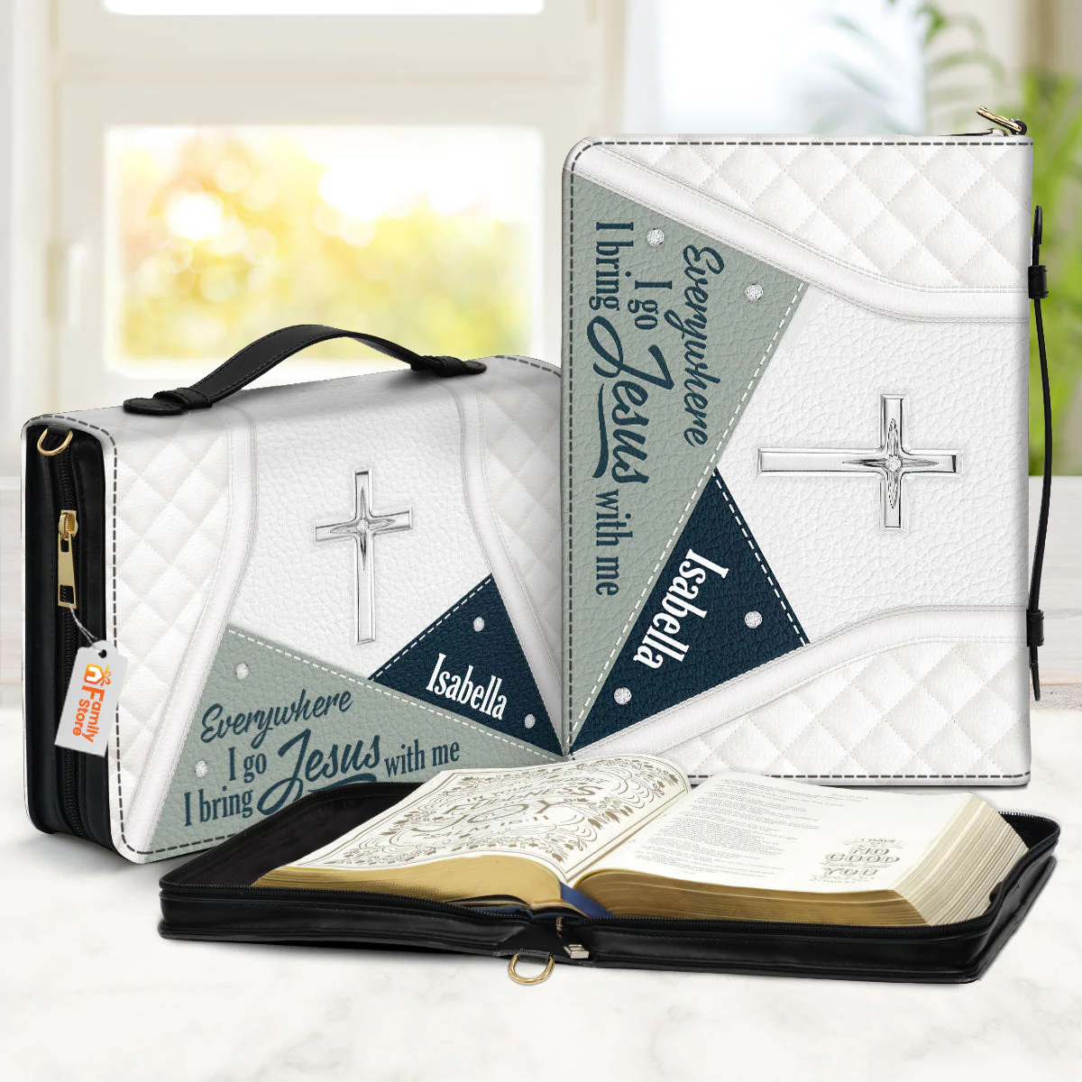 Stunning Christian Butterfly Everywhere I Go, I Bring Jesus With Me - Unique Personalized Bible Covers - AT4081431 - Image 2