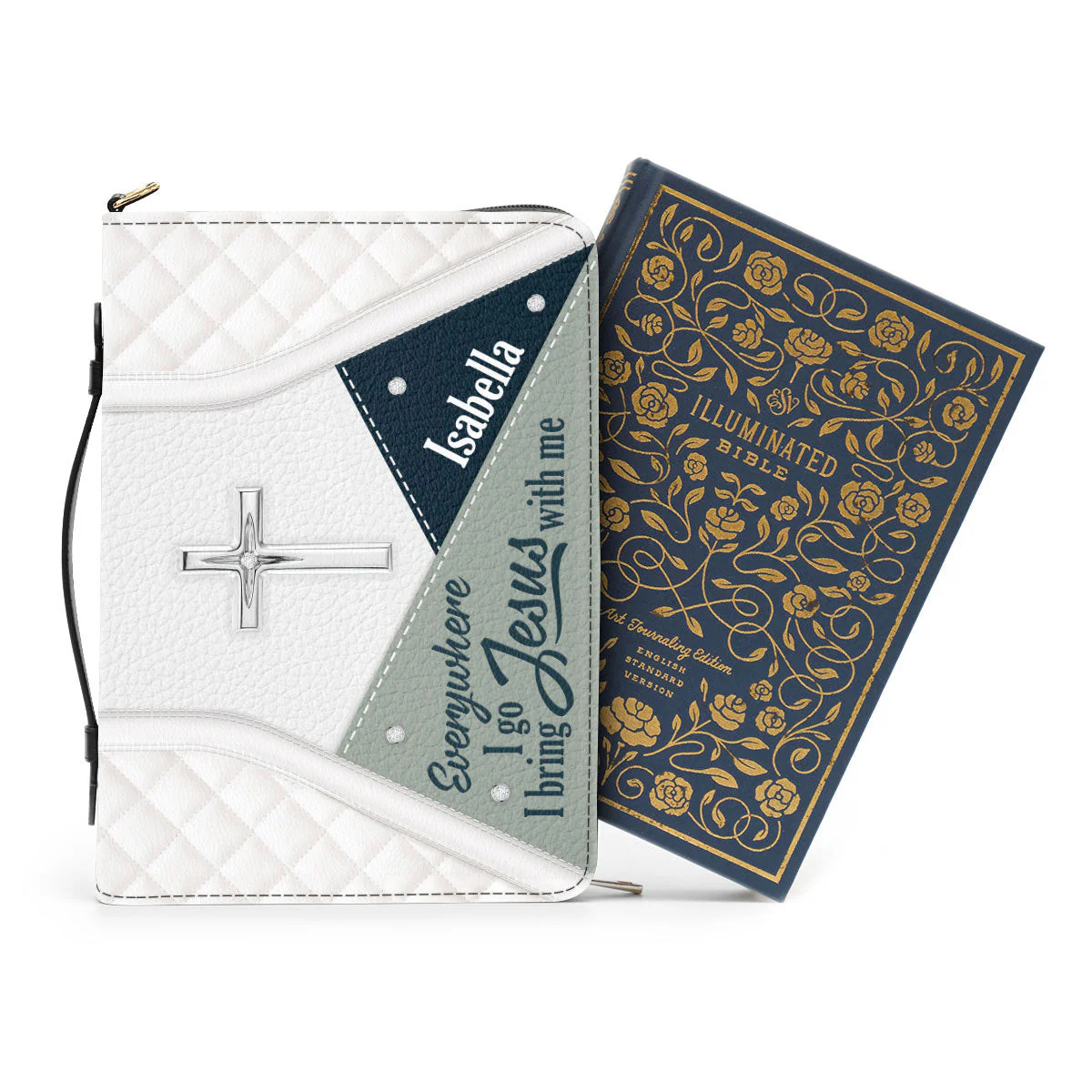 Stunning Christian Butterfly Everywhere I Go, I Bring Jesus With Me - Unique Personalized Bible Covers - AT4081431 - Image 3