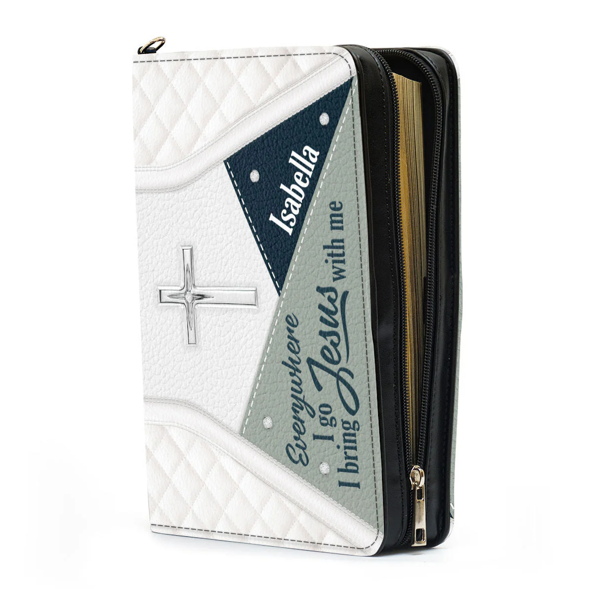 Stunning Christian Butterfly Everywhere I Go, I Bring Jesus With Me - Unique Personalized Bible Covers - AT4081431 - Image 4