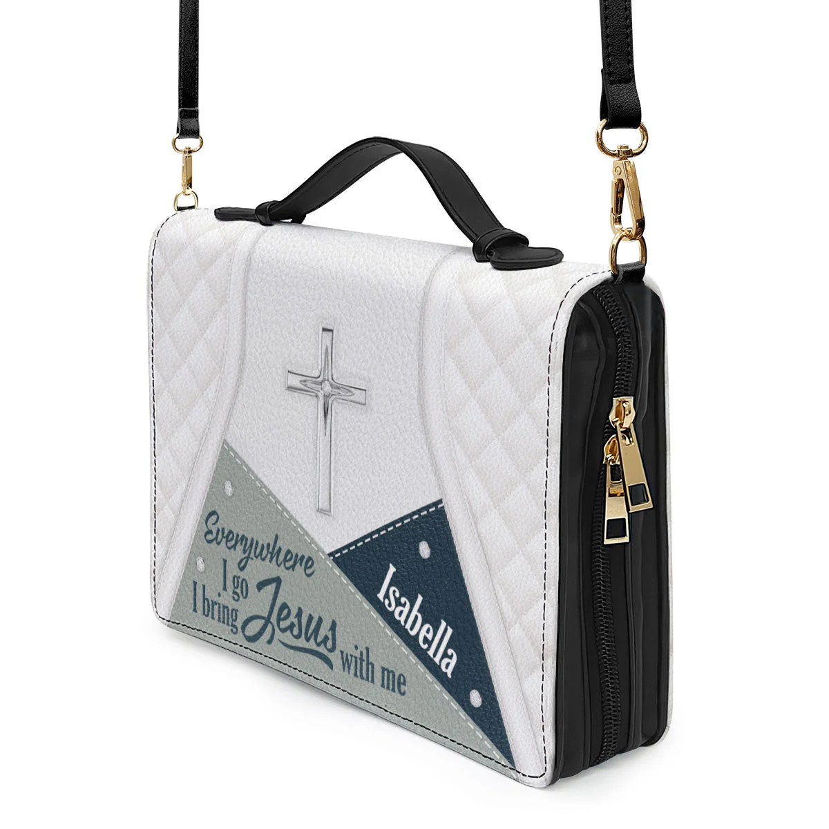 Stunning Christian Butterfly Everywhere I Go, I Bring Jesus With Me - Unique Personalized Bible Covers - AT4081431 - Image 5