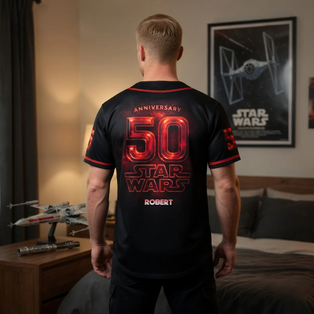 Stwa 50 Years Anniversary - Personalized Baseball Jersey - Gift For Movie Fans HH01 - Image 3