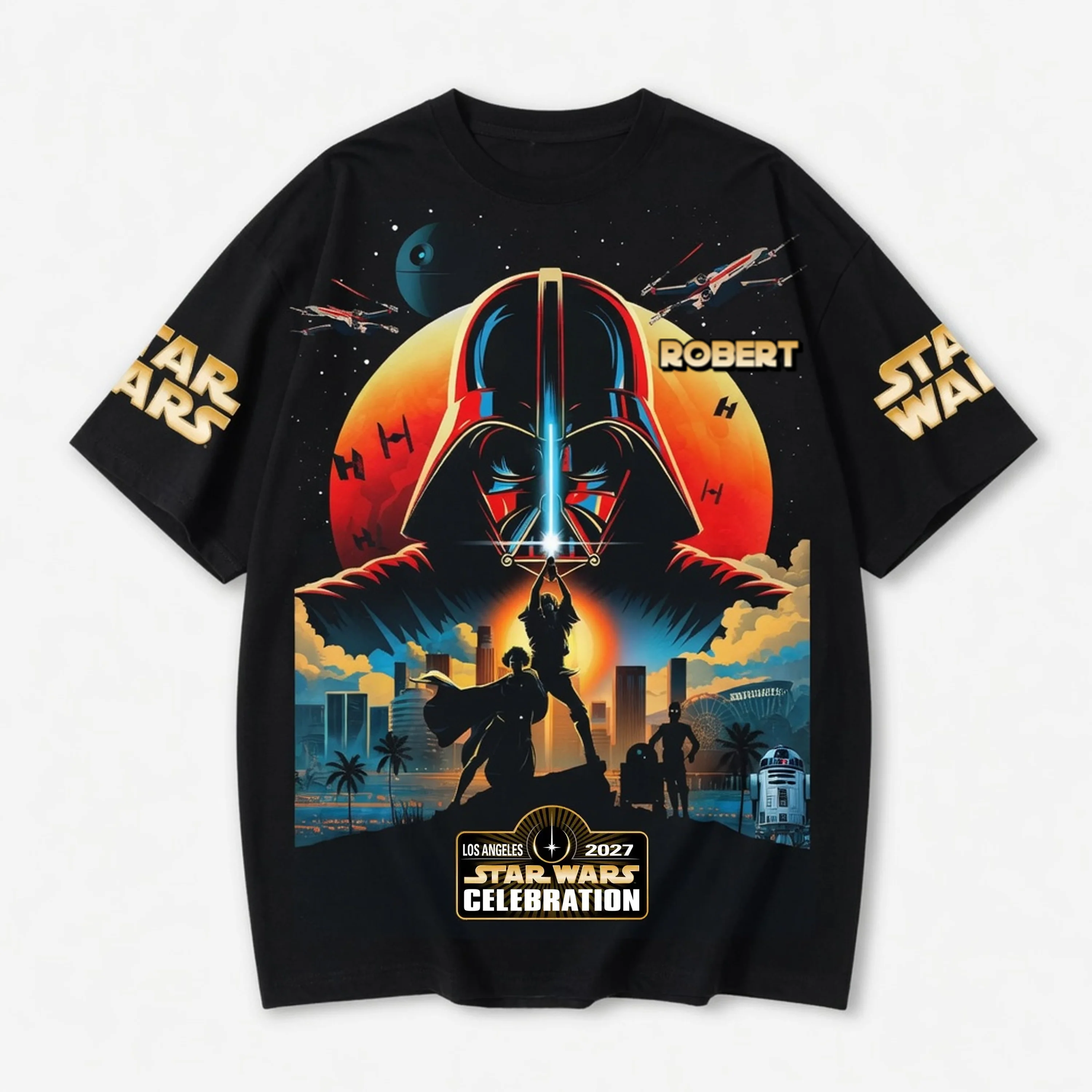 Stwa 50 Years Anniversary With Signatures - Personalized All Over Shirt - Gift For Movie Fans HH01 - Image 2