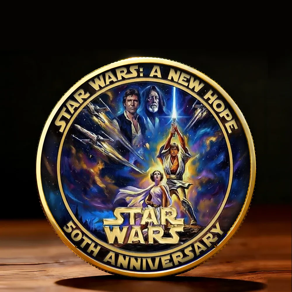 Stwa 50th Anniversary A New Hope - Personalized Commemorative Coin - Gift For Movie Fans  HH01