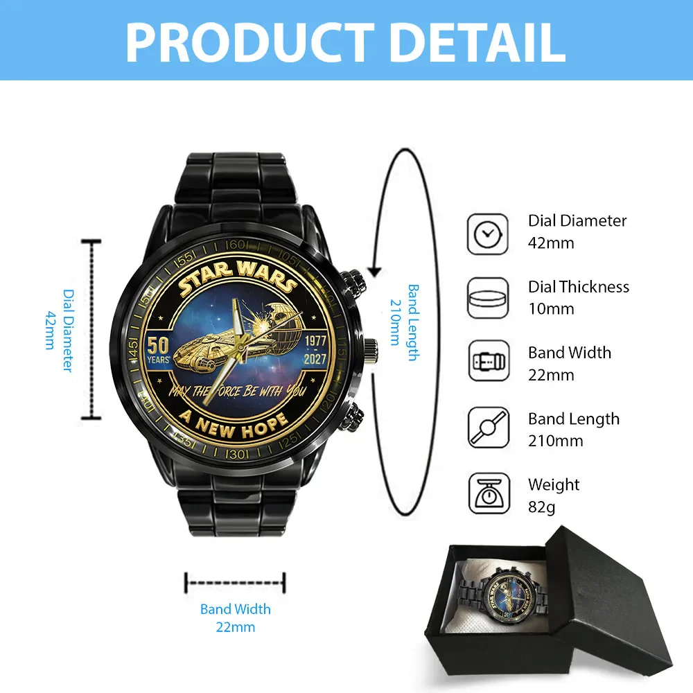 Stwa 50th Anniversary A New Hope - Personalized Hand Watch - Gift For Movie Fans HH01 - Image 5
