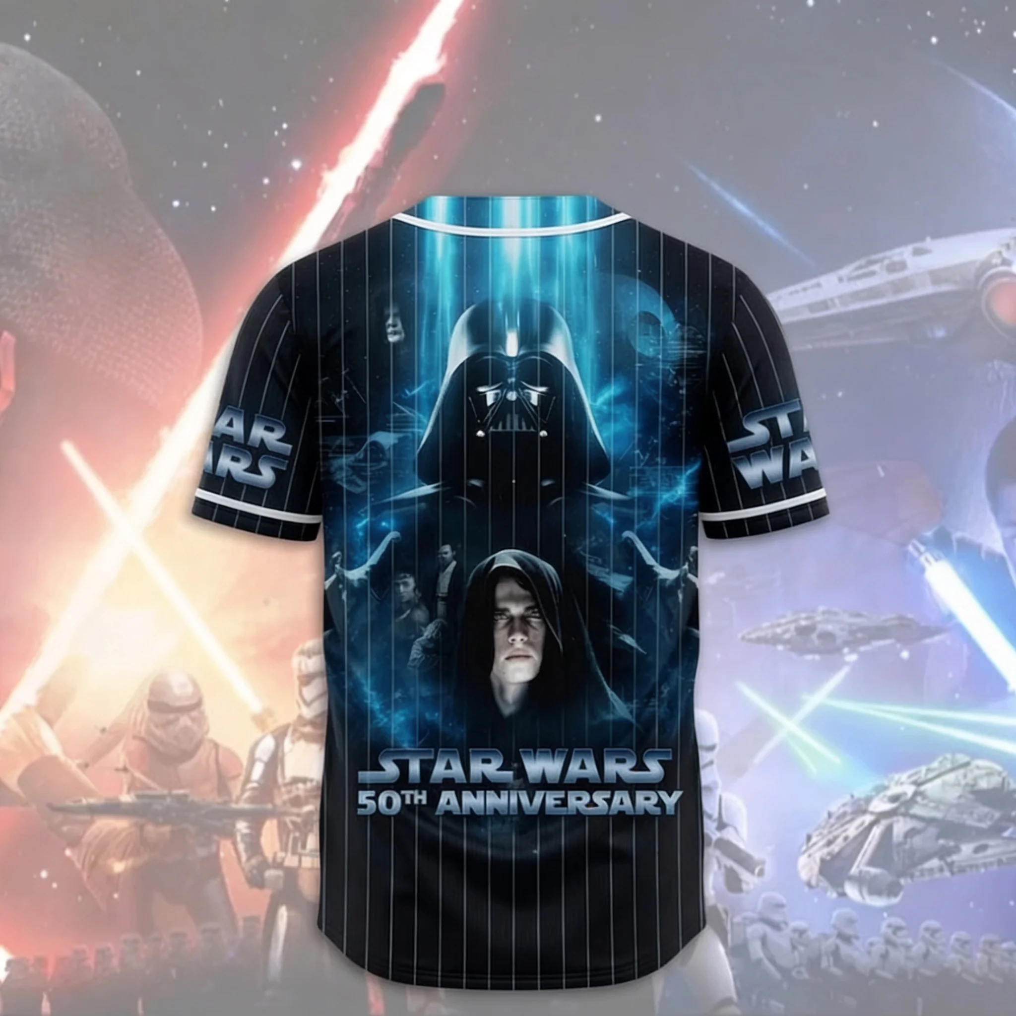 Stwa 50th Anniversary Dark Captain - Personalized Baseball Jersey - Gift For Movie Fans BA01 - Image 3