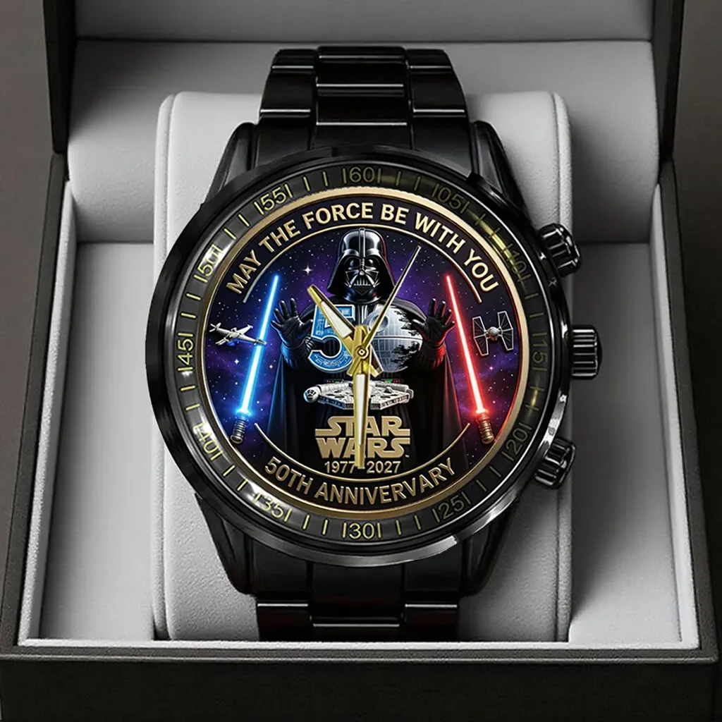Stwa 50th Anniversary May The Force Be With You - Personalized Hand Watch - Gift For Movie Fans HH01 - Image 2