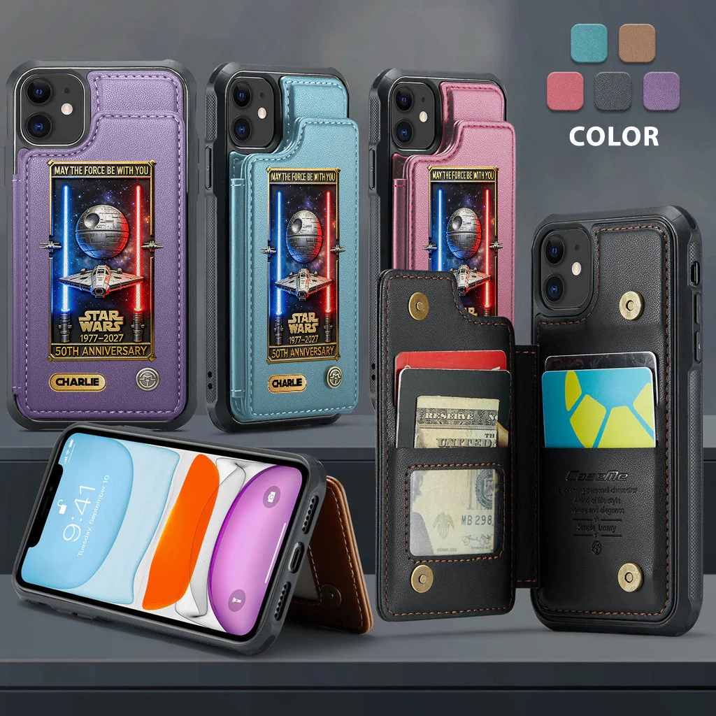 Stwa 50th Anniversary May The Force Be With You - Personalized Wallet Phone Case - Gift For Fan Movies HH01 - Image 6