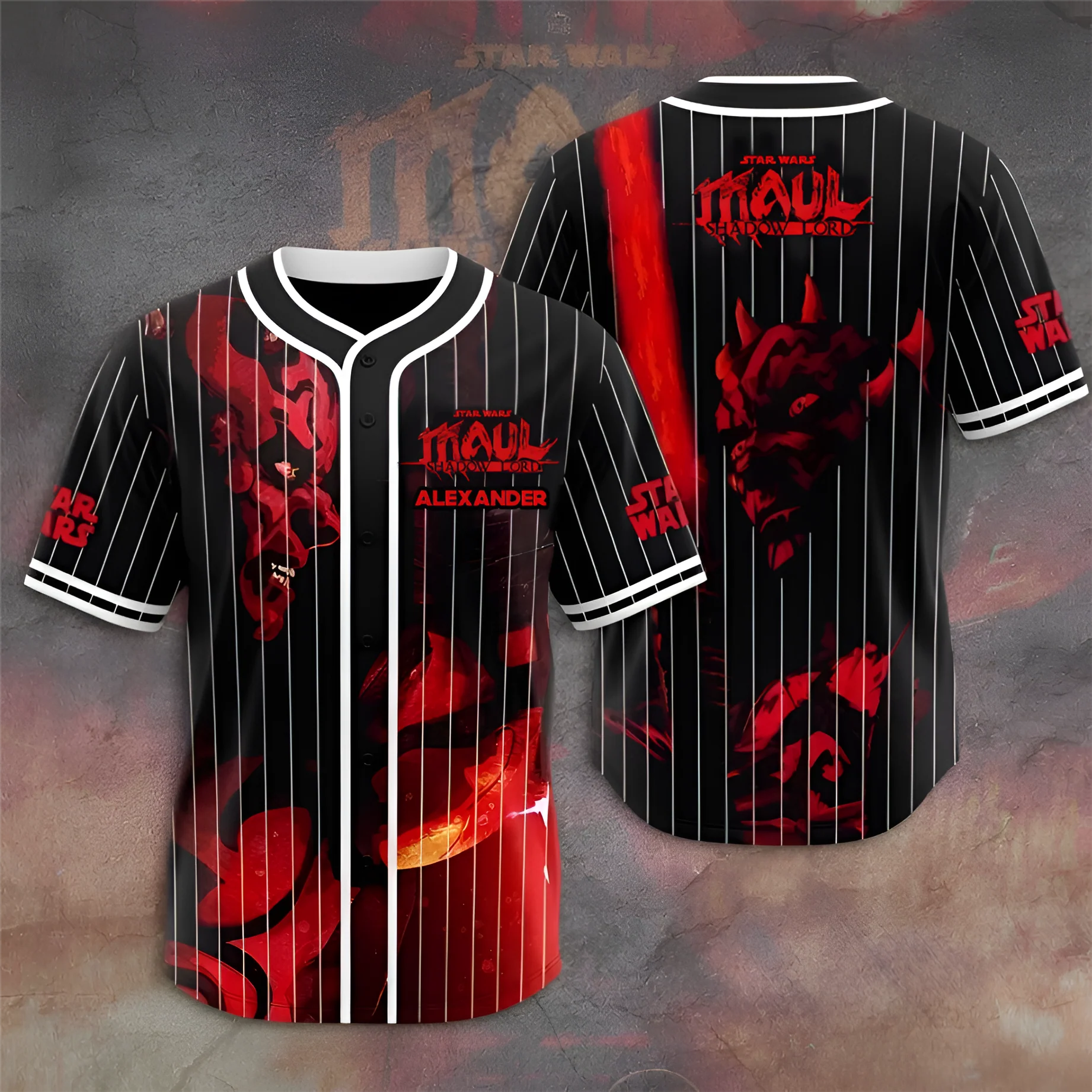 Stwa 50th Anniversary Red Shadow Lord - Personalized Baseball Jersey - Gift For Movie Fans BA01.