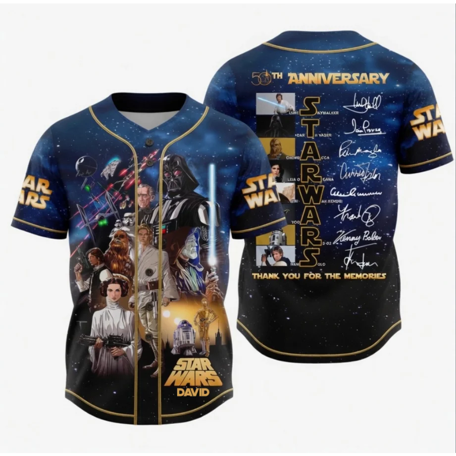 Stwa 50th Anniversary Thank You For The Memories - Personalized Baseball Jersey - Gift For Movie Fans - Image 2