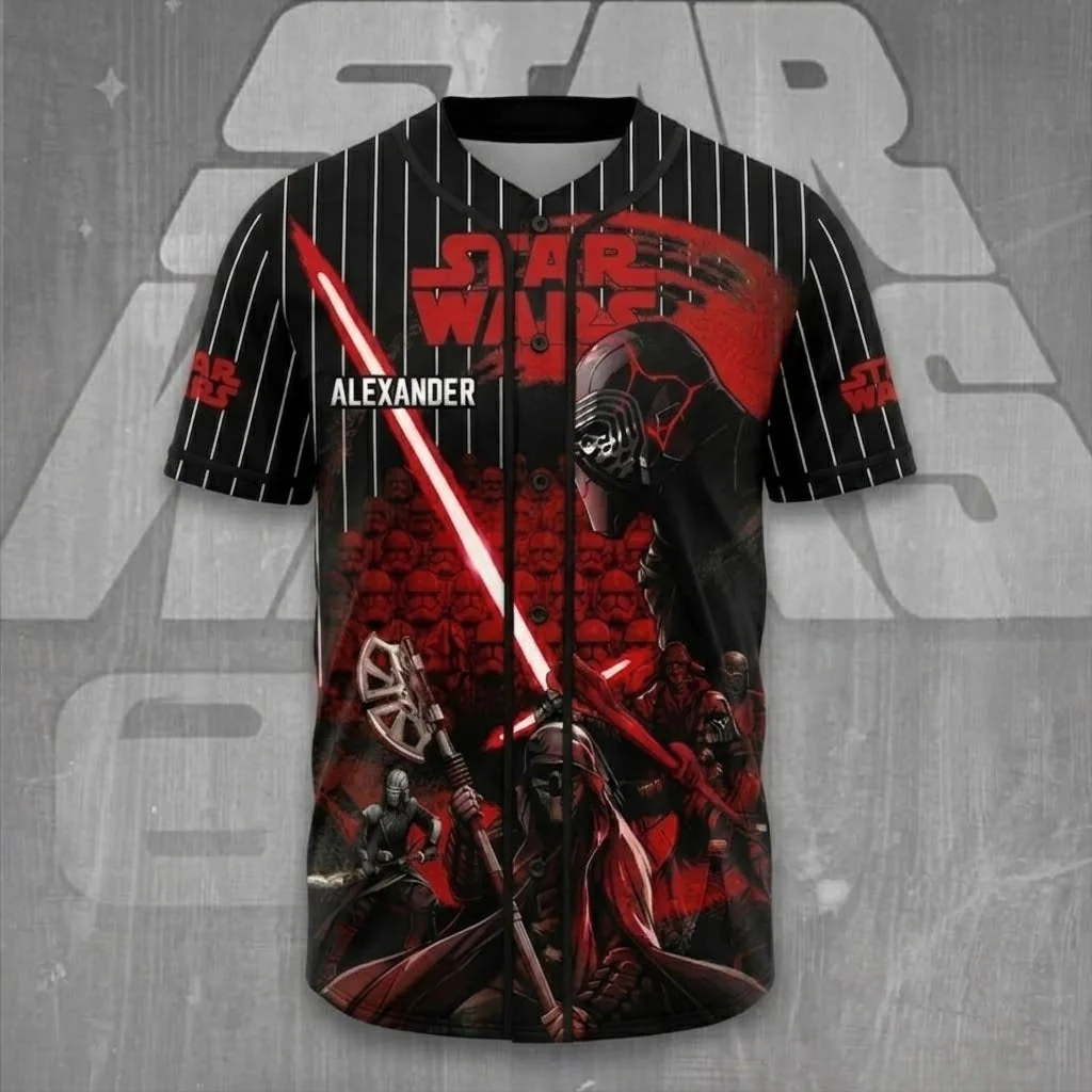 Stwa 50th Anniversary The Force Awakens - Personalized Baseball Jersey - Gift For Movie Fans BA01. - Image 2