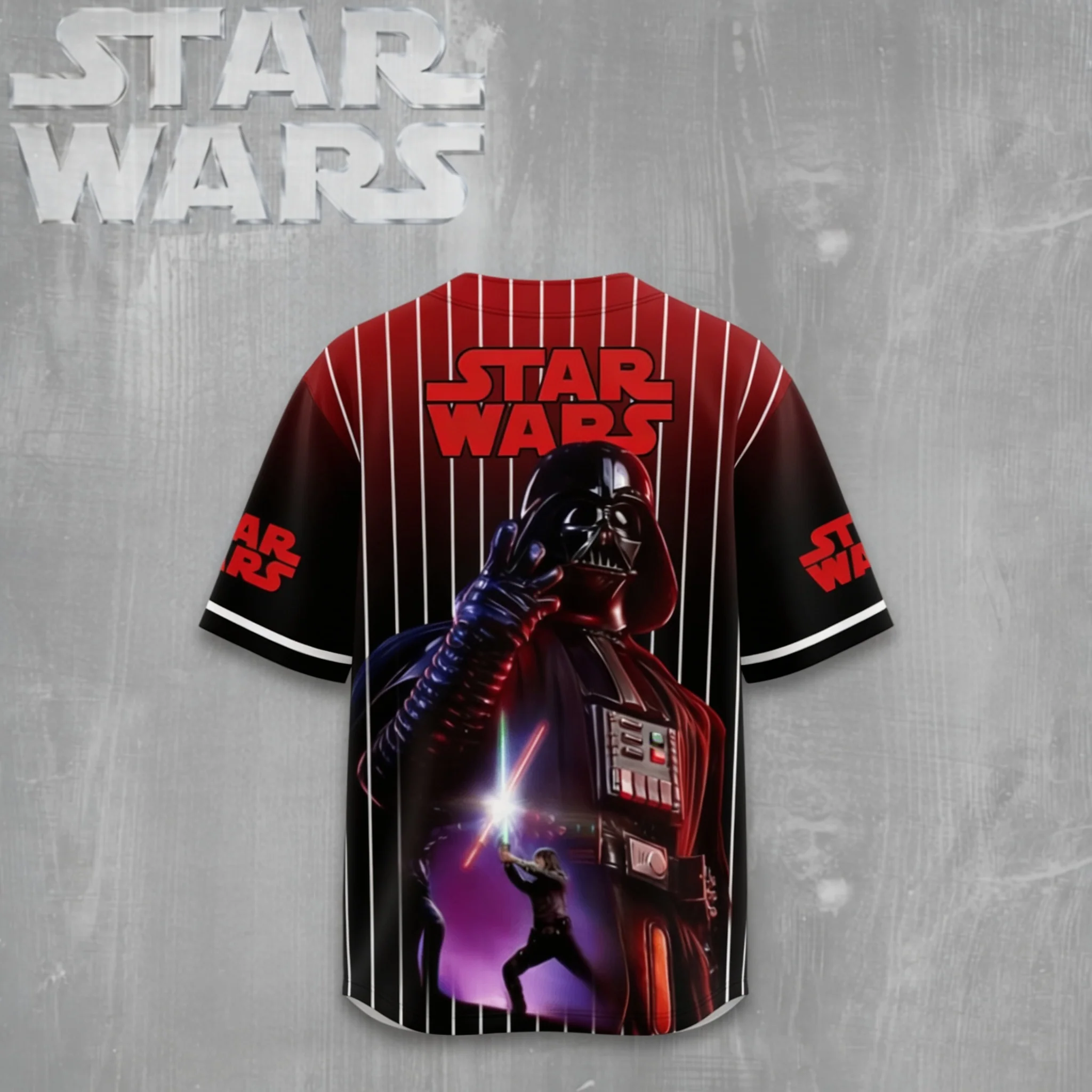 Stwa 50th Anniversary With Red Laser Light - Personalized Baseball Jersey - Gift For Movie Fans BA01 - Image 3