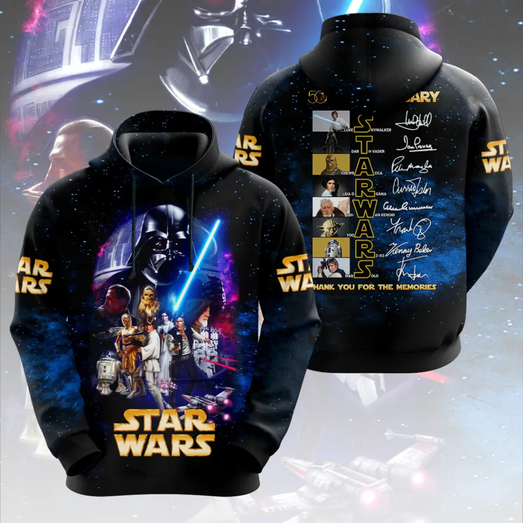 Stwa 50th Anniversary With Signature - Personalized All Over Shirt - Gift For Movie Fans HH01 - Image 2