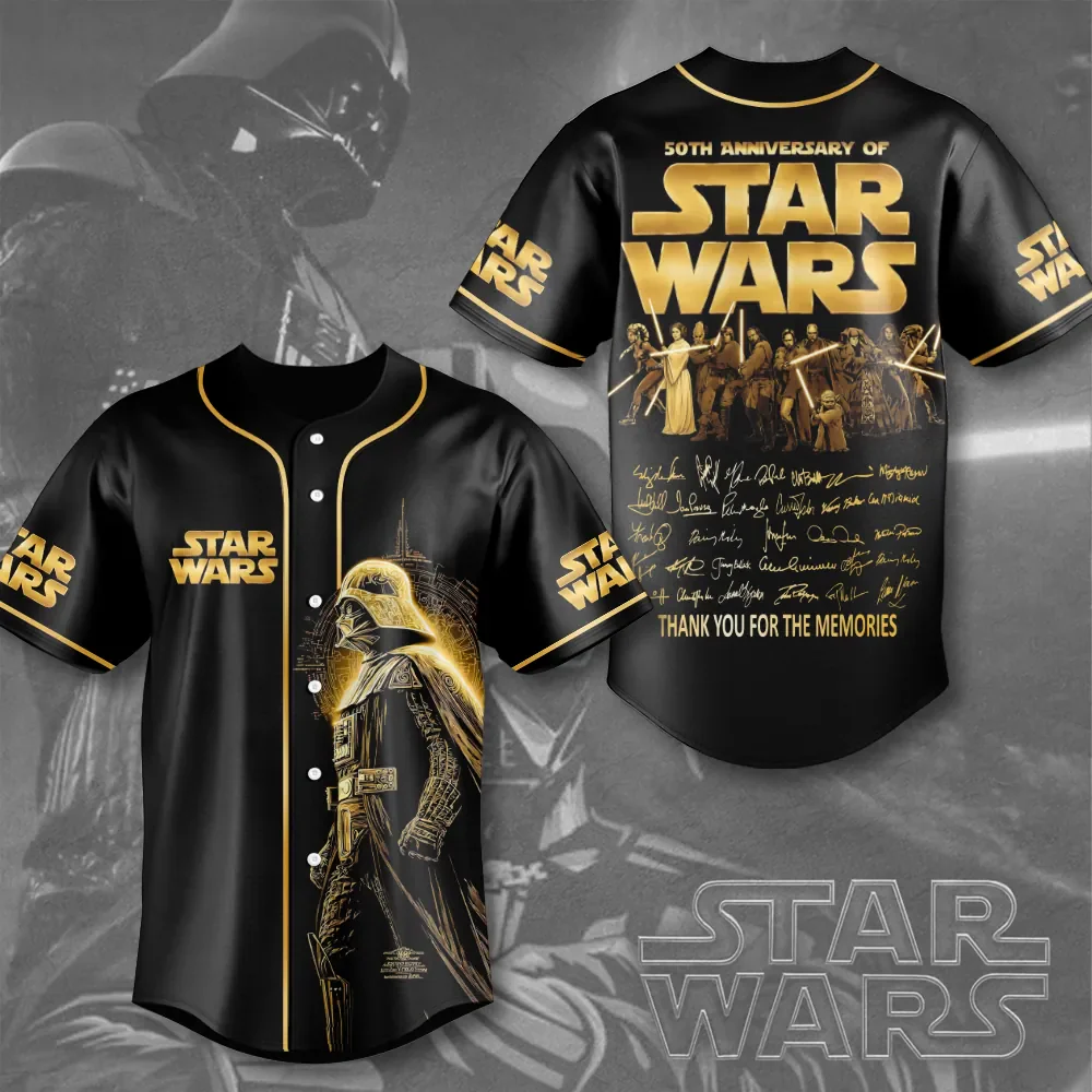 Stwa 50th Anniversary With Signatures - Personalized Baseball Jersey - Gift For Movie Fans HH01