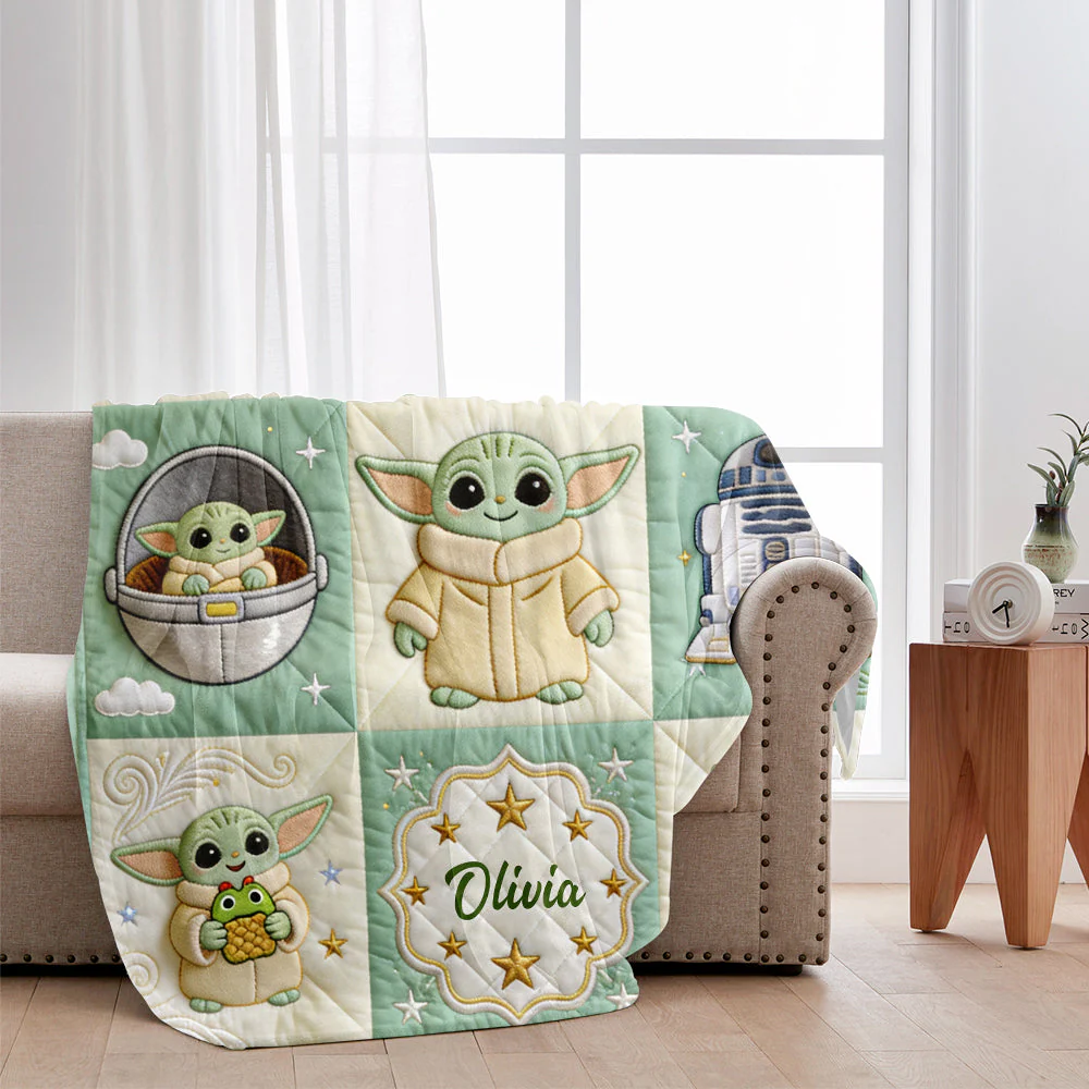 Stwa Baby Joda - Personalized Blanket - Gift For Movie Fans - Image 2