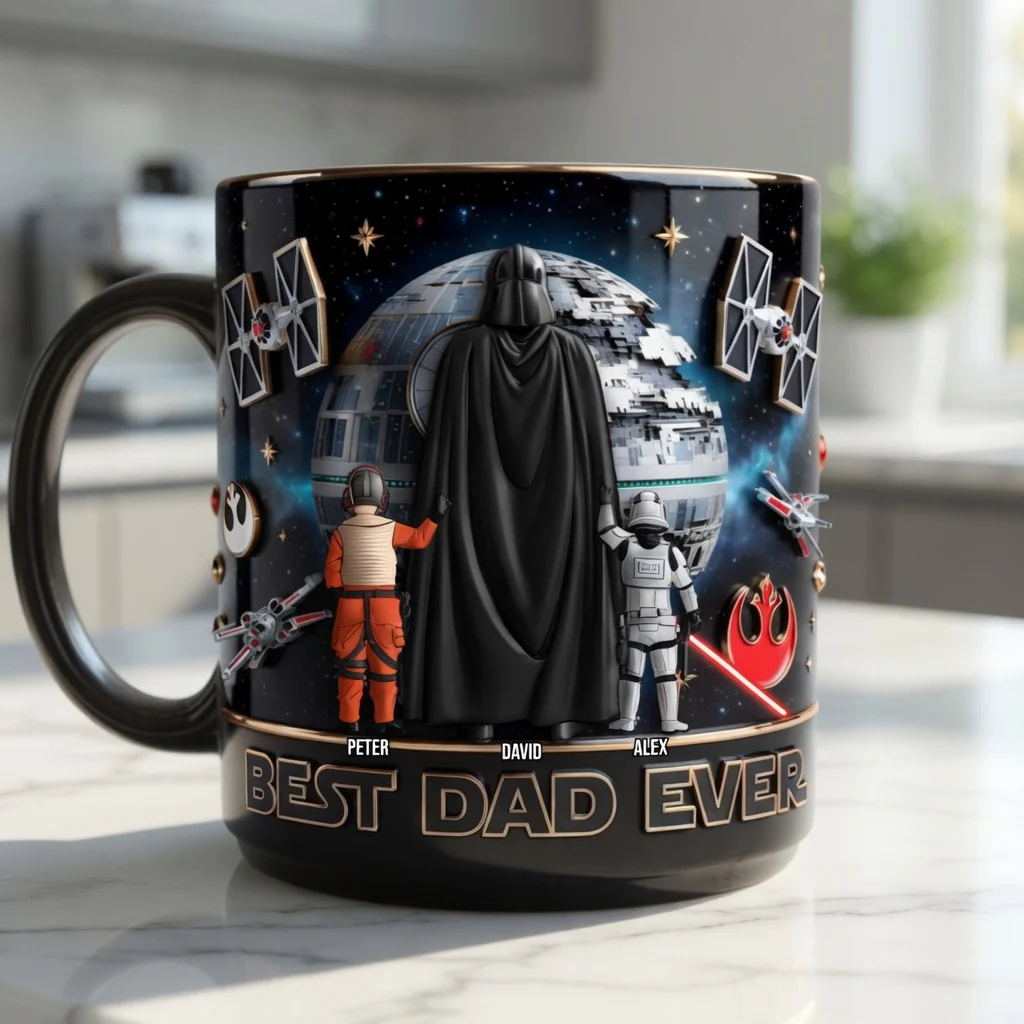Stwa Best Dad Ever - Personalized Mug - Gift For Dad - Image 2