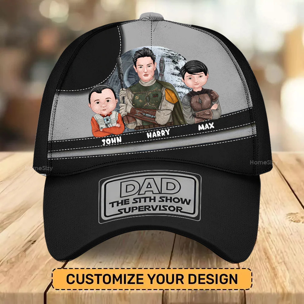 Stwa Best Dad In Galaxy - Personalized Classic Cap - Gift for Dad, Father's Day | CL46 - Image 3