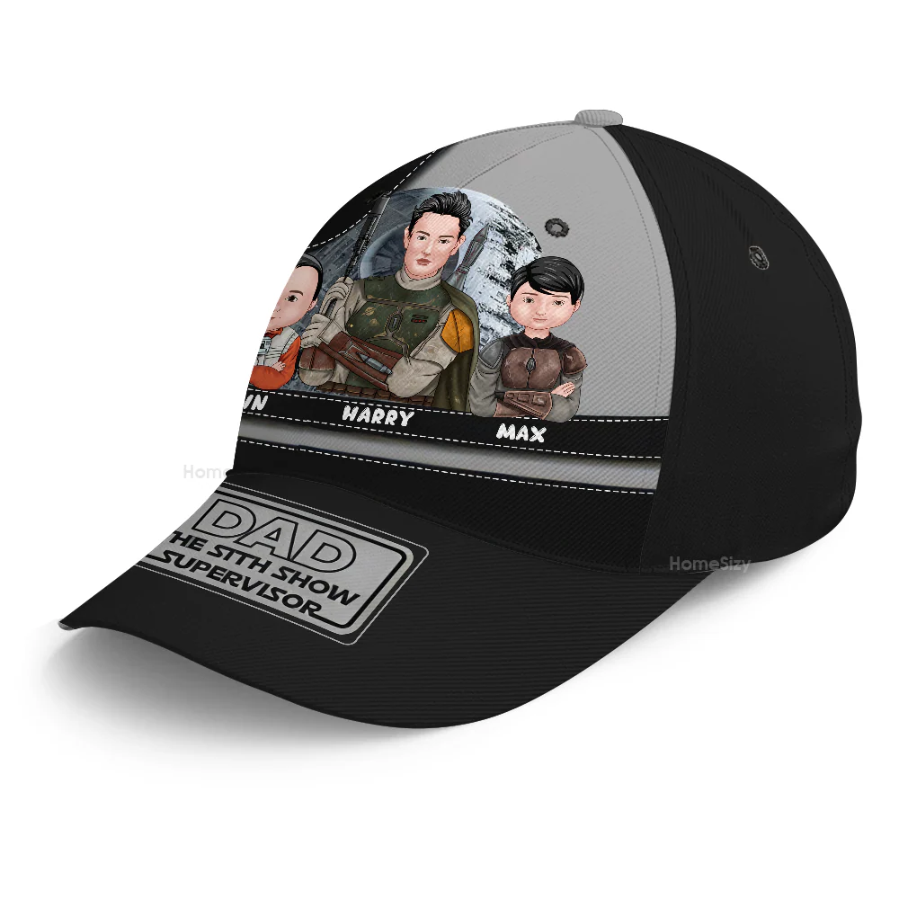 Stwa Best Dad In Galaxy - Personalized Classic Cap - Gift for Dad, Father's Day | CL46 - Image 4