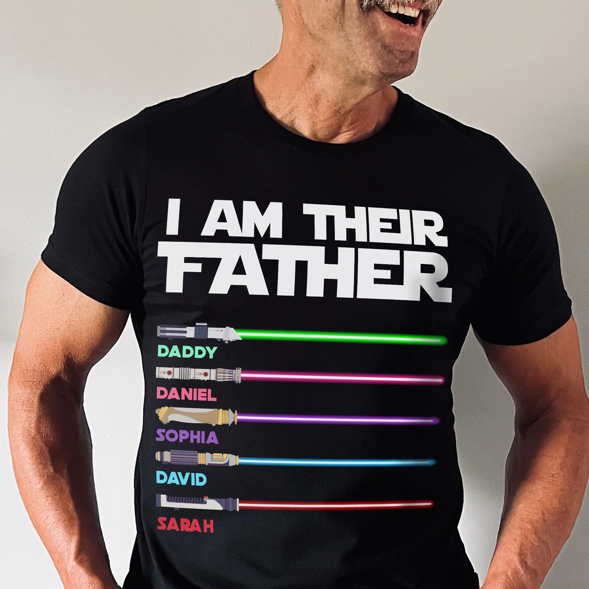 Stwa Best Dad In The Galaxy - Personalized Shirt 2 Side - Gift For Dad - Image 3