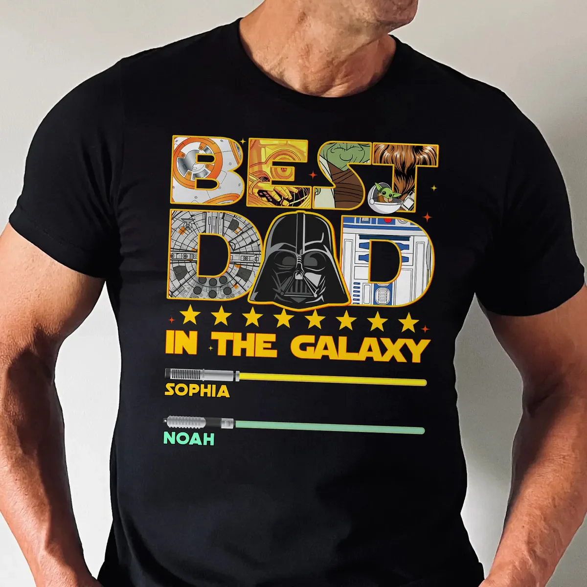 Stwa Best Dad In The Galaxy - Personalized Shirt - Gift For Dad, Father's Day - Image 2
