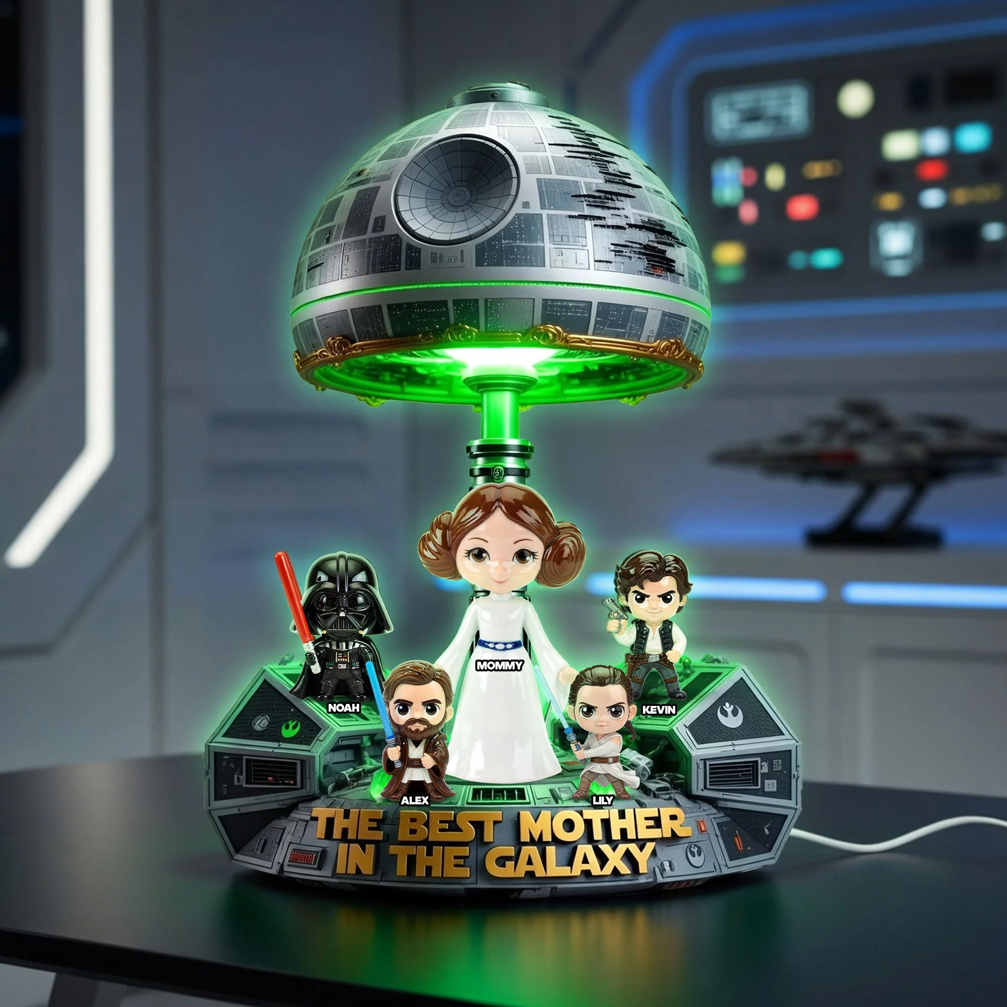 Stwa Best Mom In Galaxy - Personalized Acrylic Light Box - Gift For Mom, Movie Fans - Image 3