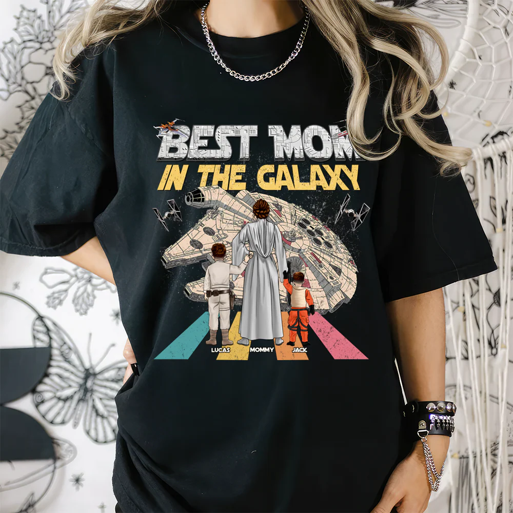 Stwa Best Mom In The Galaxy - Personalized Shirt - Gift For Mom - Image 4