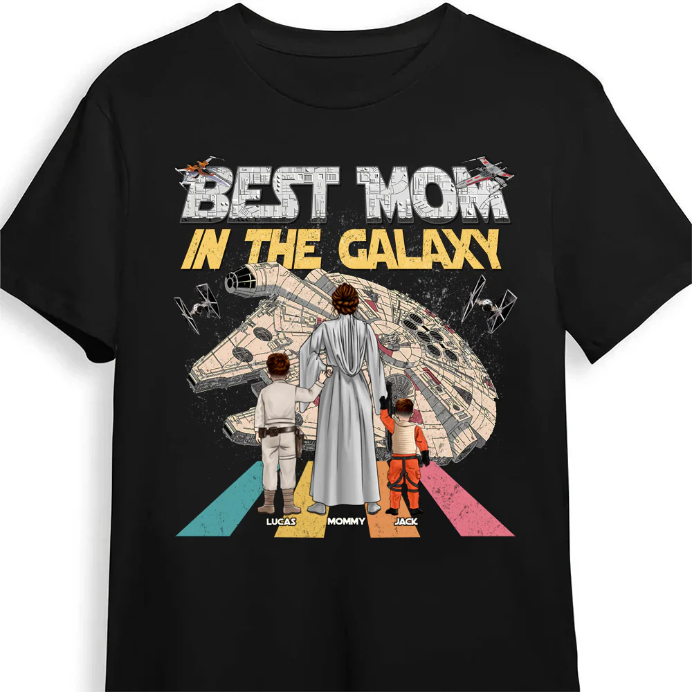 Stwa Best Mom In The Galaxy - Personalized Shirt - Gift For Mom - Image 5