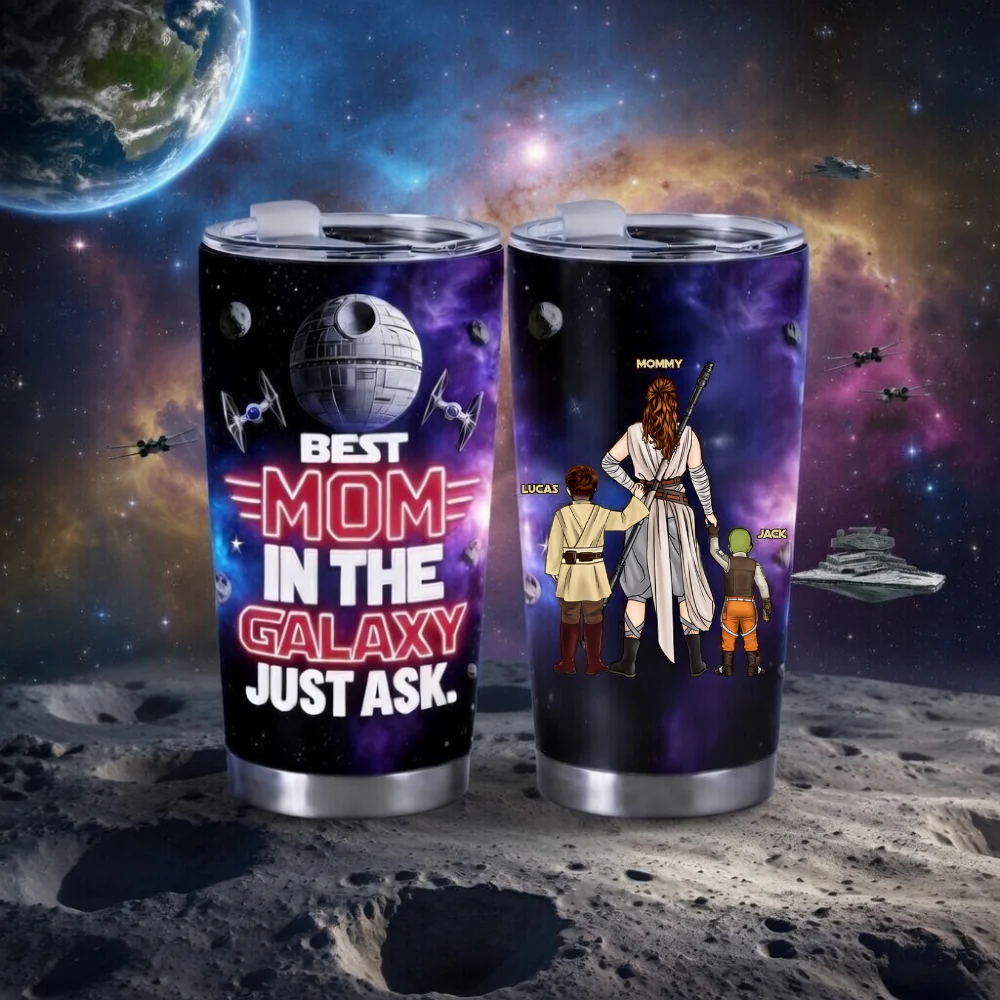 Stwa Best Mom In The Galaxy - Personalized Tumbler - Gift For Mom