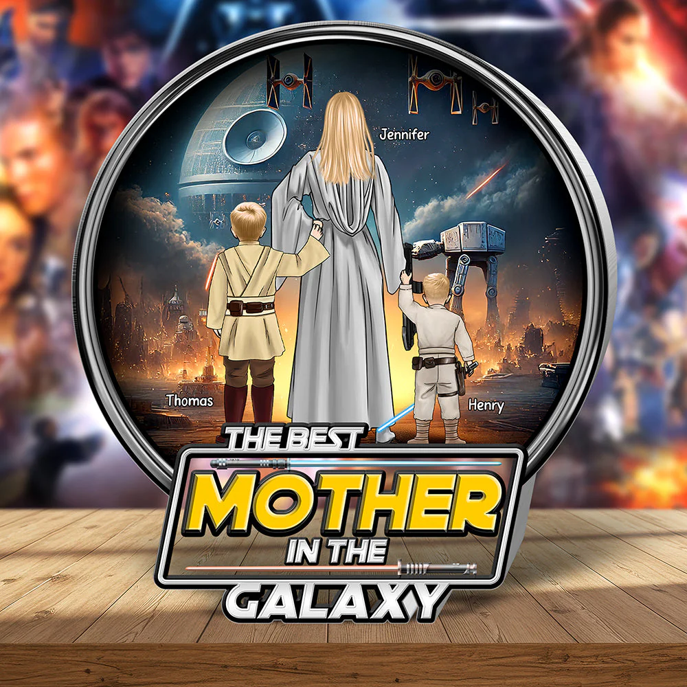 Stwa Best Mother In The Galaxy - Personalized Acrylic Plaque - Gift For Mom, Grandma, Mothers Day | CL08.V3 HH01 - Image 2