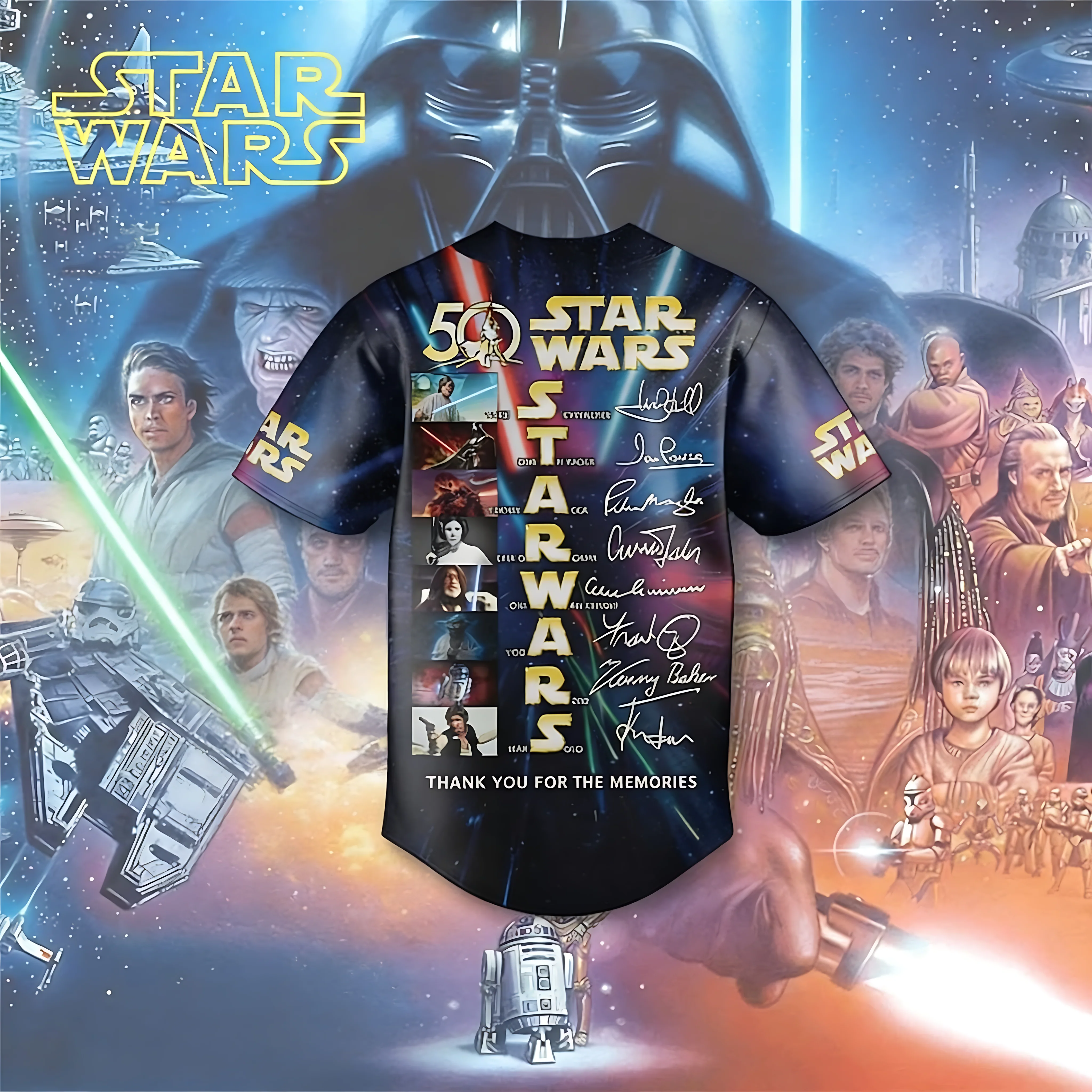 Stwa Celebrate 50 Years Of Legends - Personalized Baseball Jersey - Gift For Movie Fans - Image 3