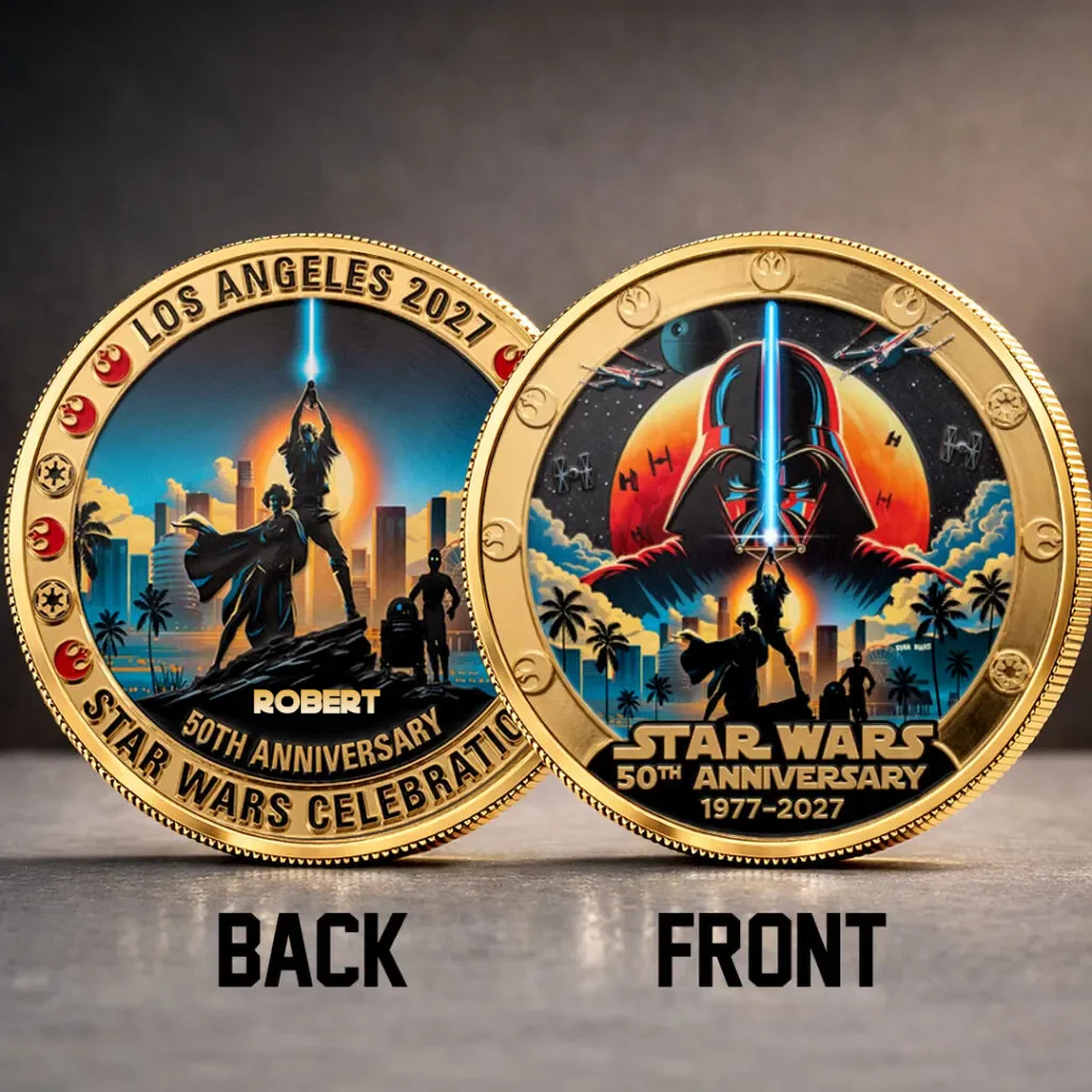 Stwa Celebrate 50th Anniversary - Personalized Commemorative Coin - Gift For Movie Fans HH01