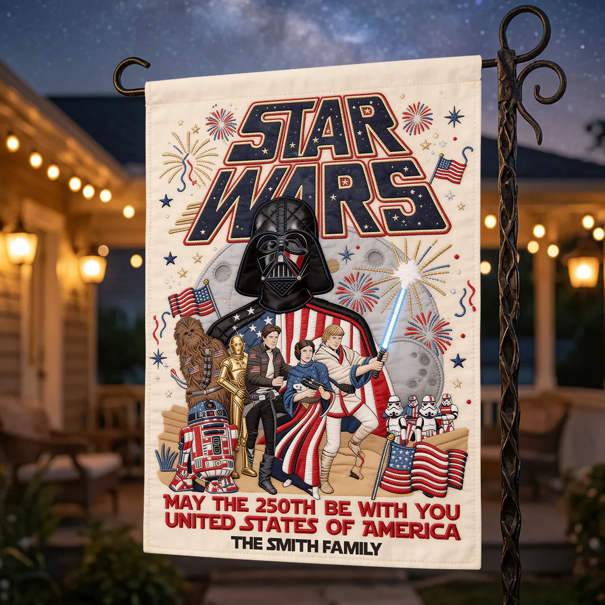 Stwa Celebrate USA 250th Anniversary - Personalized Garden Flag - Gift For Movie Fans - Image 4