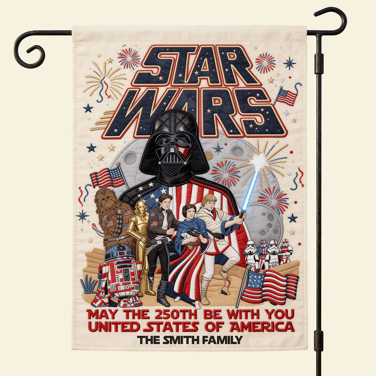 Stwa Celebrate USA 250th Anniversary - Personalized Garden Flag - Gift For Movie Fans - Image 6