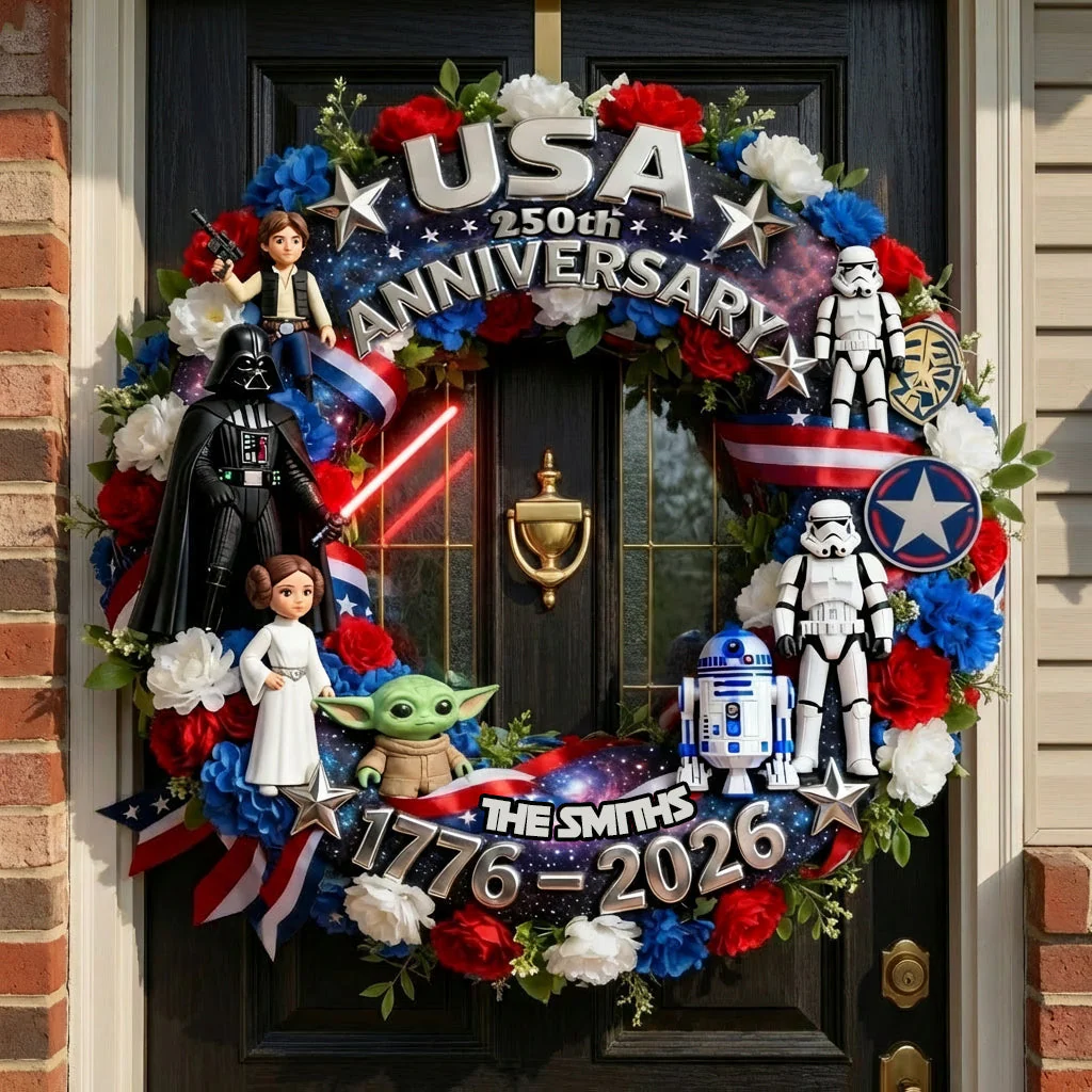 Stwa Celebrate USA’s 250th Anniversary - Personalized Wood Sign - Gift For Family, Fan Movies HH01