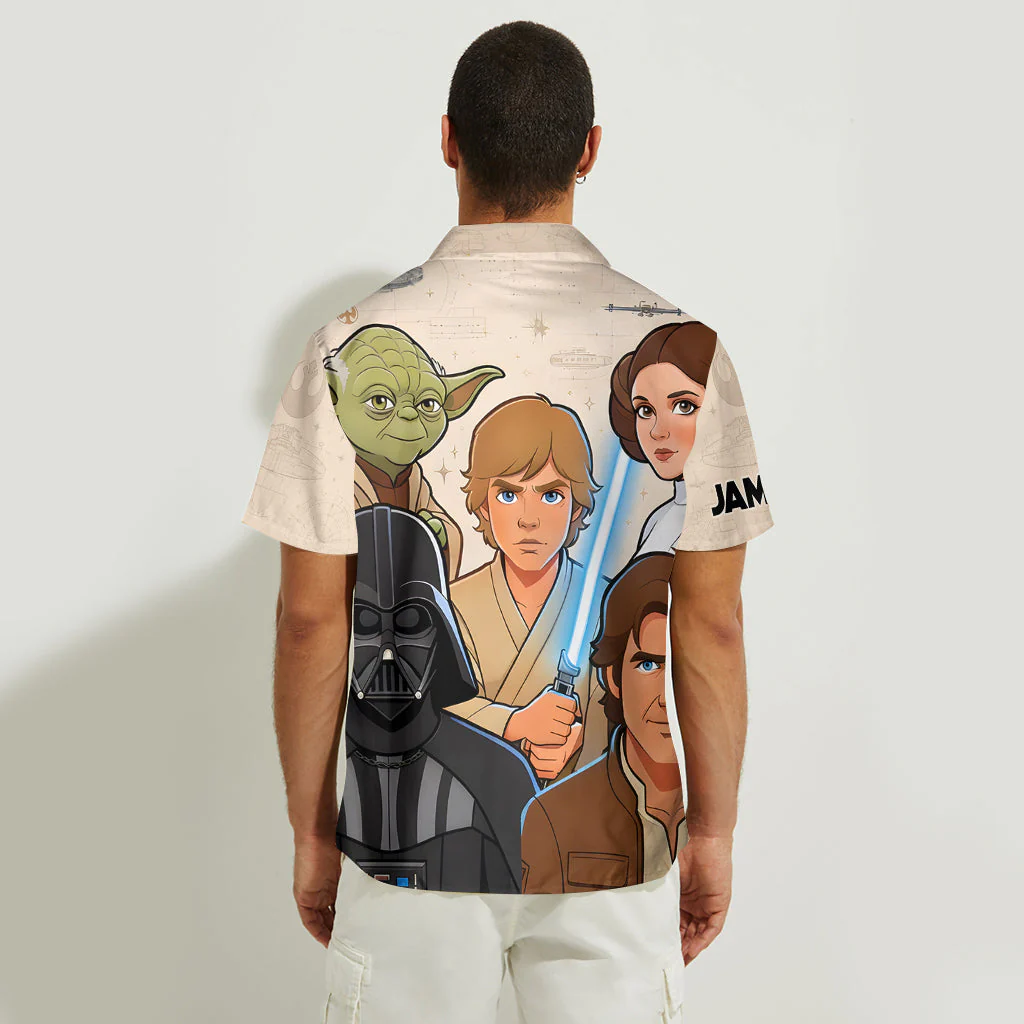 Stwa Characters May The 4th Be With You - Personalized Hawaiian Shirt - Gift For Fan Movies - Image 2