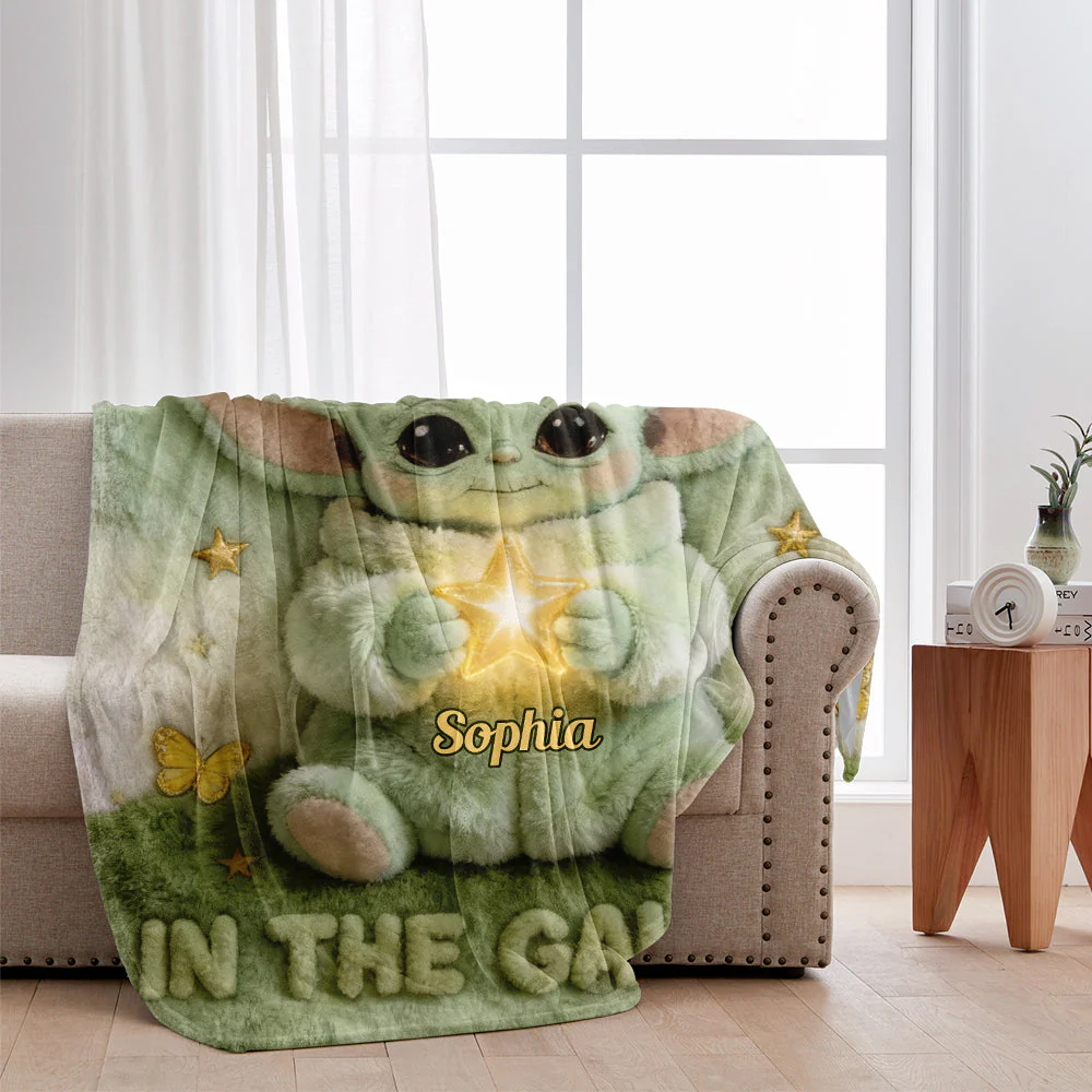Stwa Cute Baby In The Galaxy - Personalized Blanket - Gift For Movie Fans - Image 2