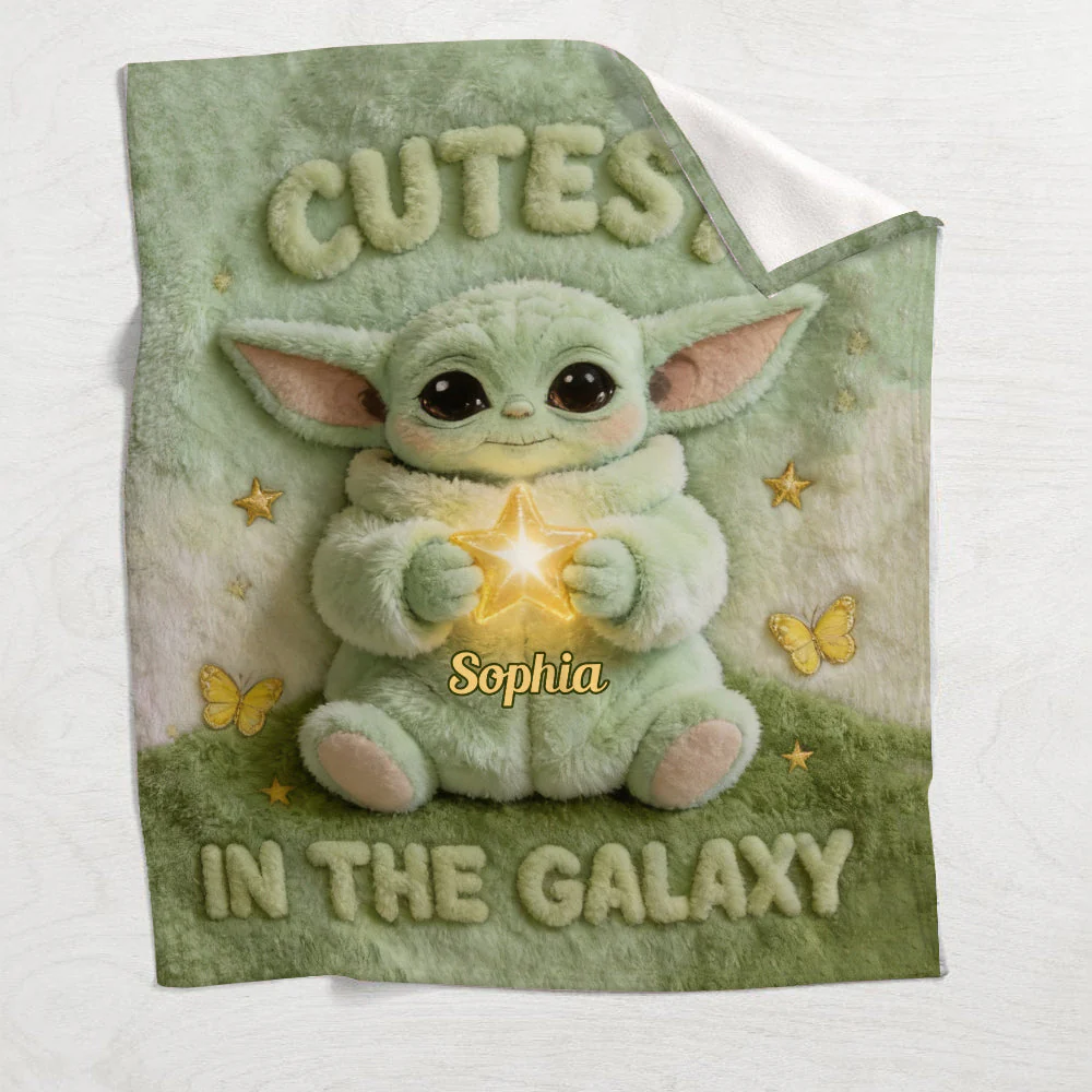 Stwa Cute Baby In The Galaxy - Personalized Blanket - Gift For Movie Fans - Image 4