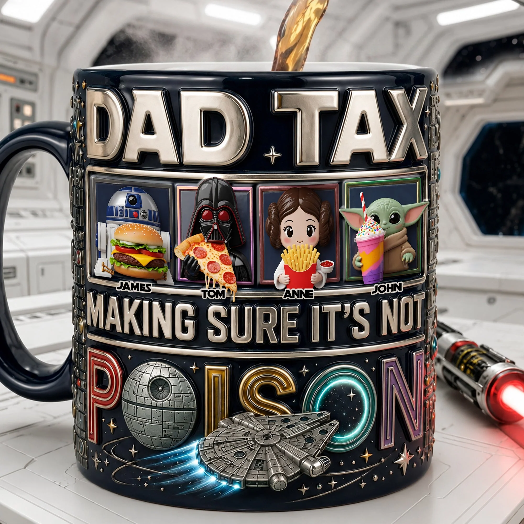 Stwa Dad Tax - Personalized Coffee Mug - Gift For Dad, Father's Day