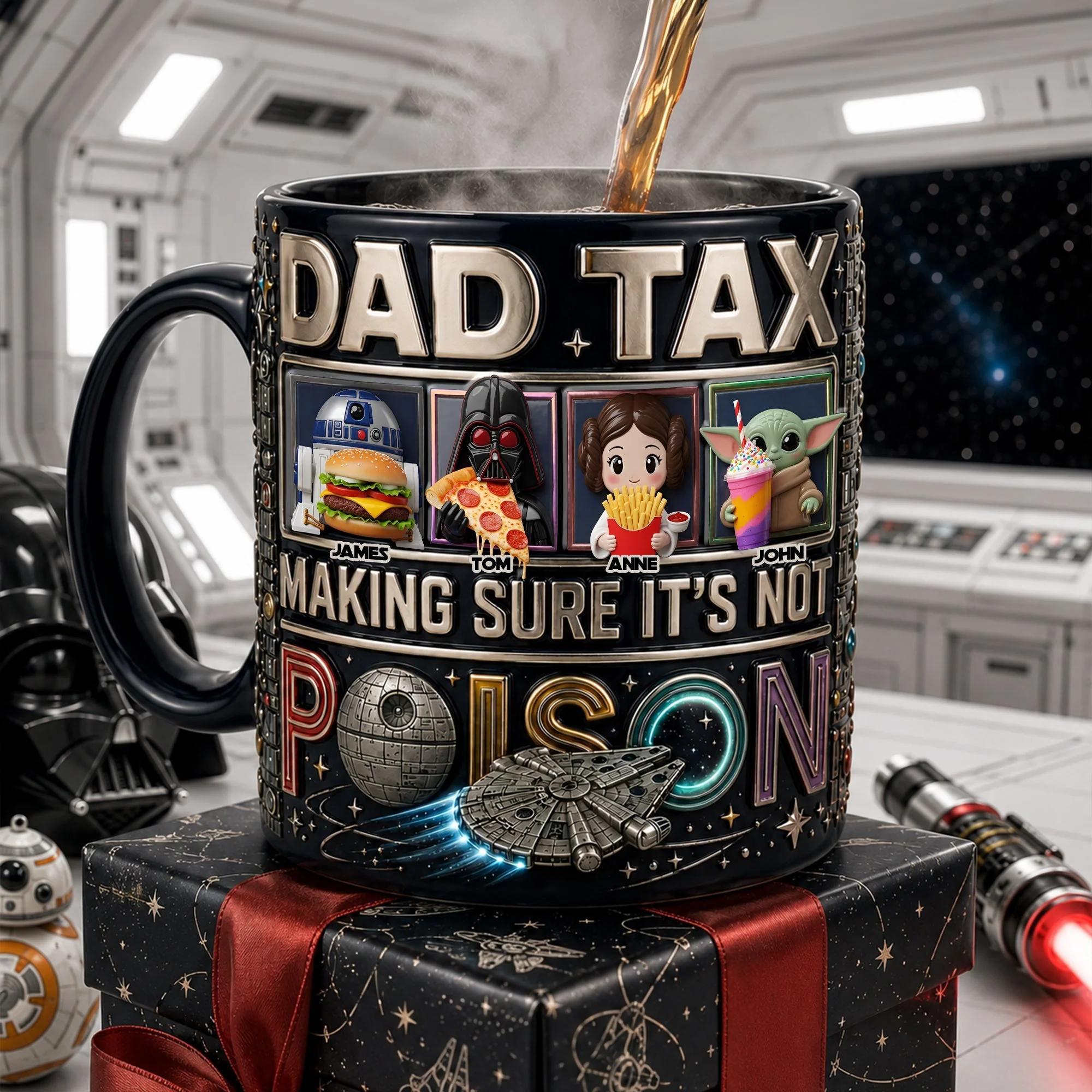 Stwa Dad Tax - Personalized Coffee Mug - Gift For Dad, Father's Day - Image 2