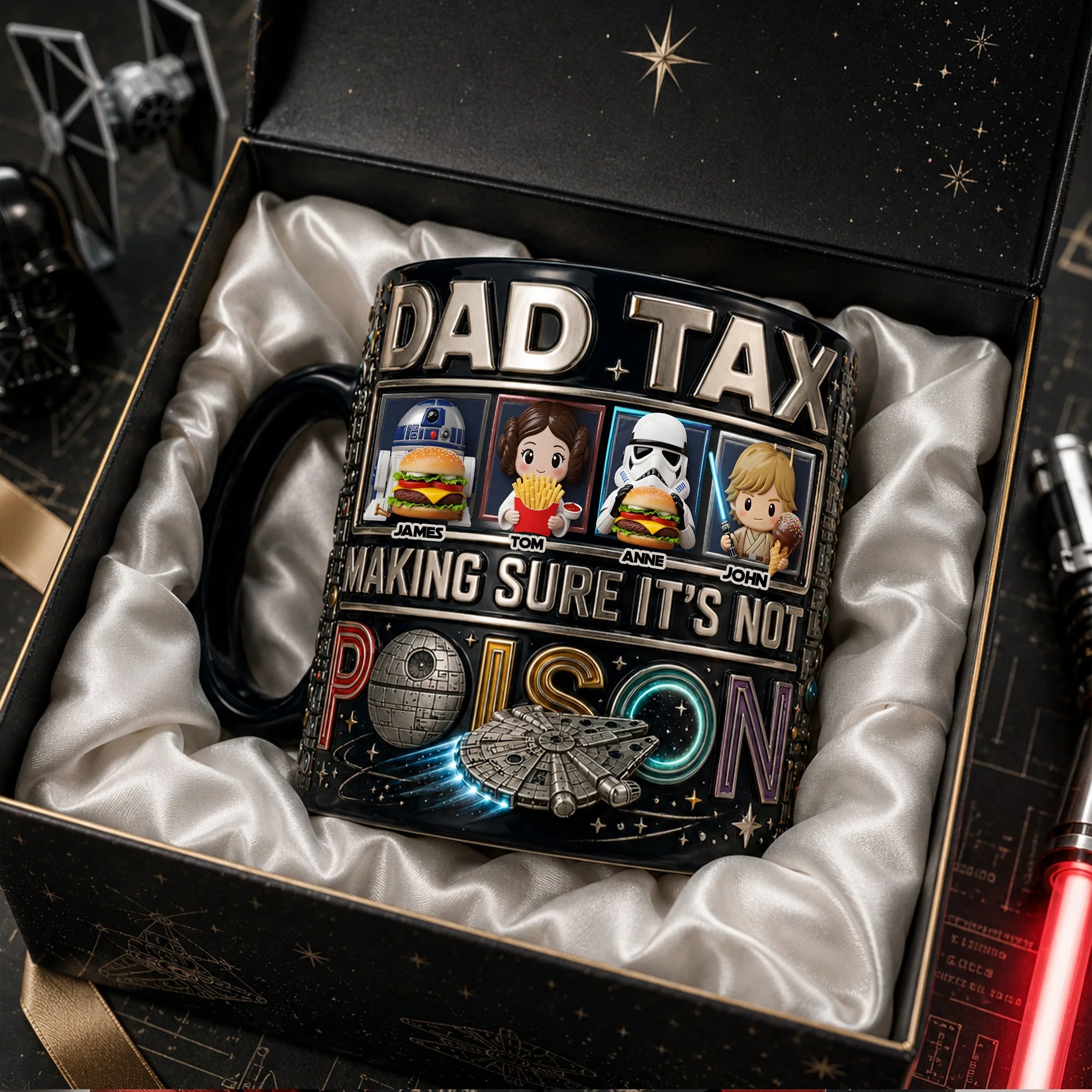 Stwa Dad Tax - Personalized Coffee Mug - Gift For Dad, Father's Day - Image 4