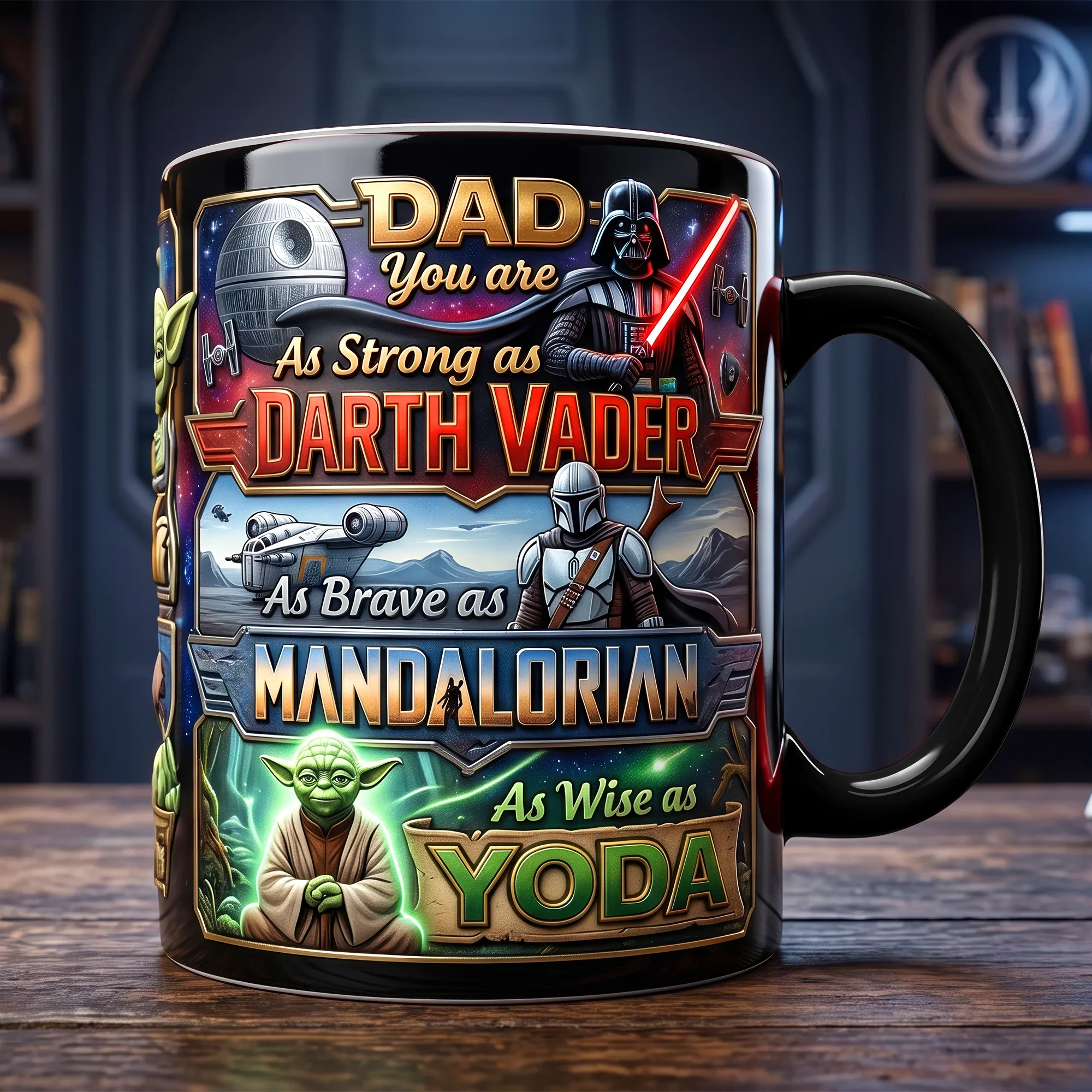 Stwa Dad You Are Strong Brave And Wise - Personalized Coffee Mug - Gift For Dad, Father's Day