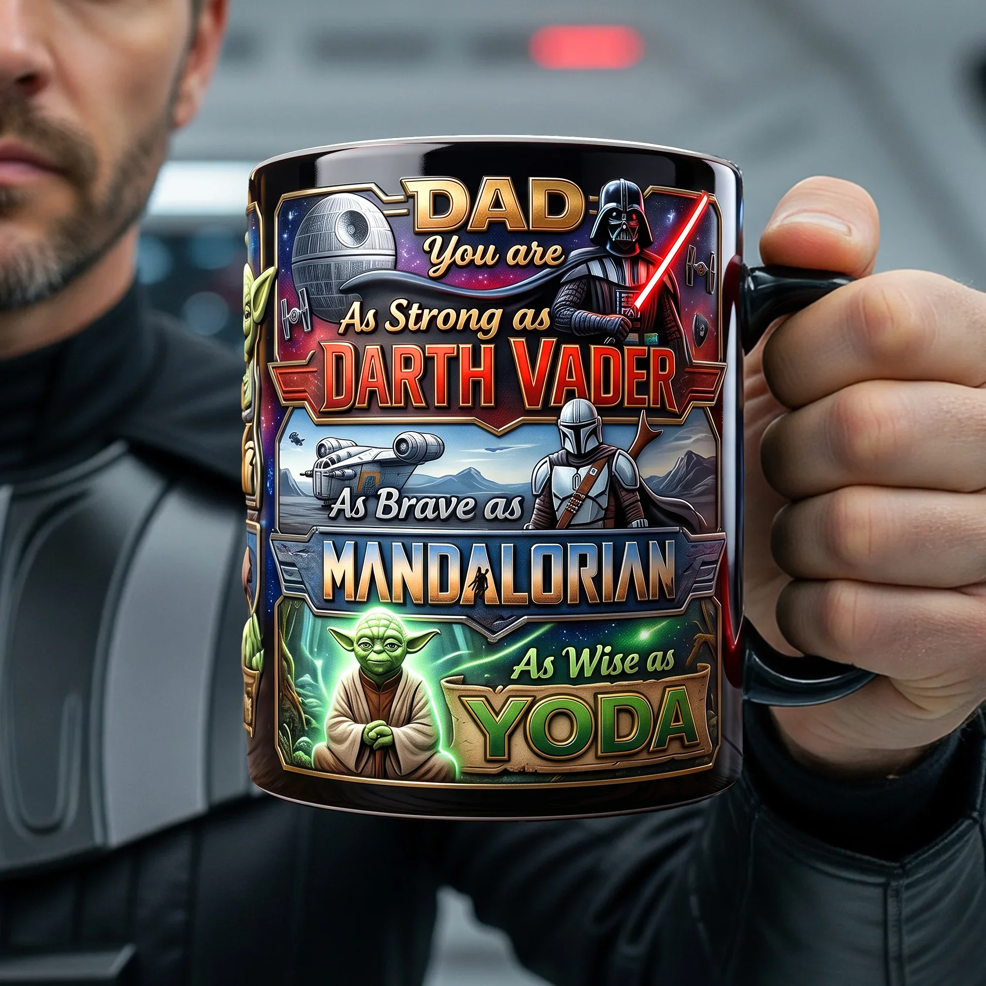 Stwa Dad You Are Strong Brave And Wise - Personalized Coffee Mug - Gift For Dad, Father's Day - Image 3