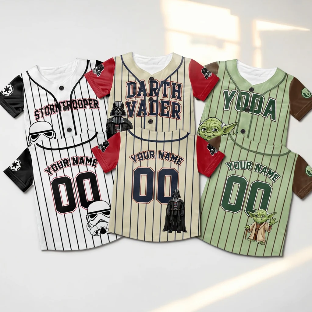 Stwa Family Matching - Personalized Baseball Jersey For Adult, Kid, Toddler - Gift For Family, Movie Fans HH01 - Image 5
