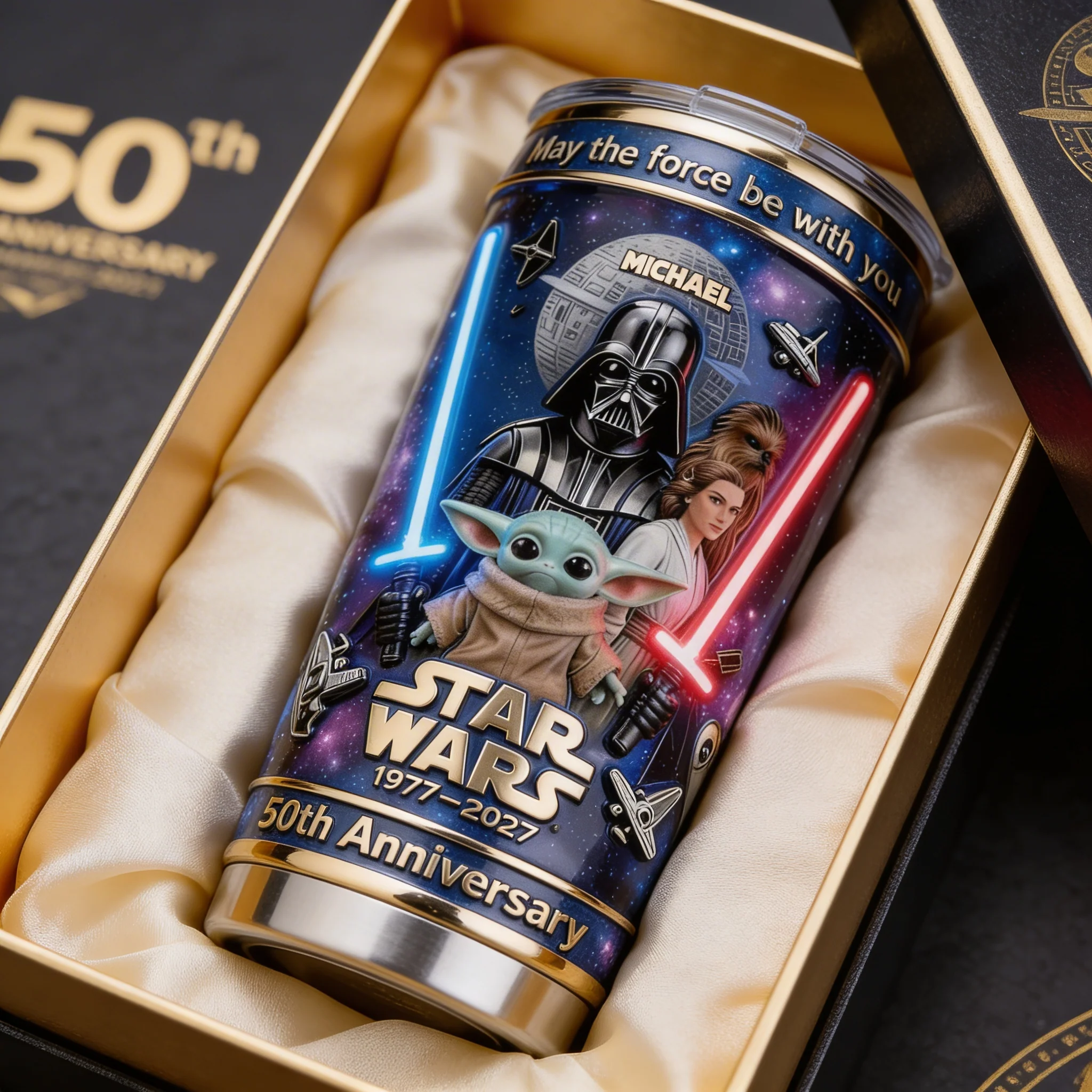 Stwa Galaxy Star 50 Years Be With You - Personalized Tumbler - Anniversary Gift For Movie Fans NL122 - Image 2