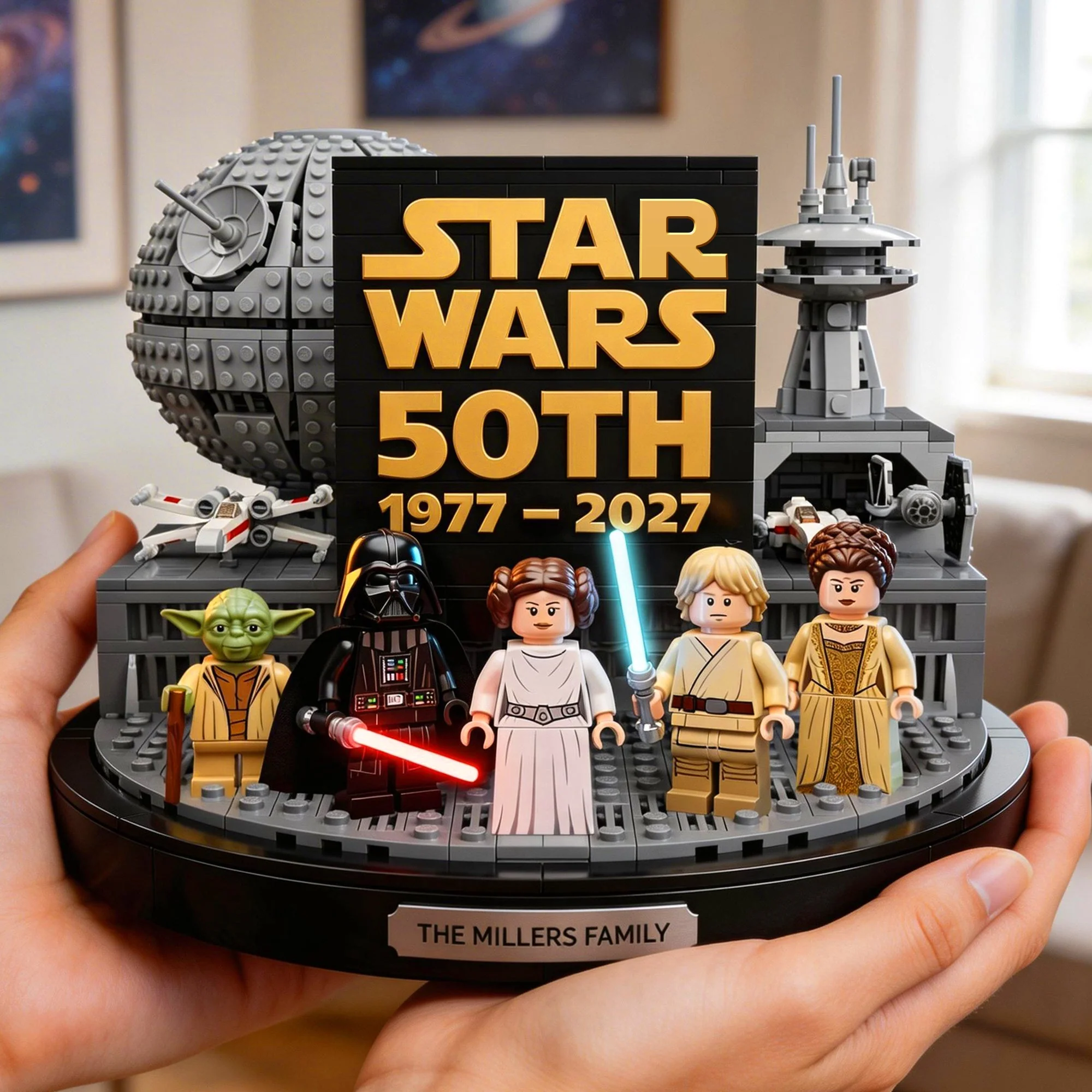 Stwa Galaxy Star 50th Anniversary - Personalized Acrylic Plaque - Gift For Movie Fans HH01
