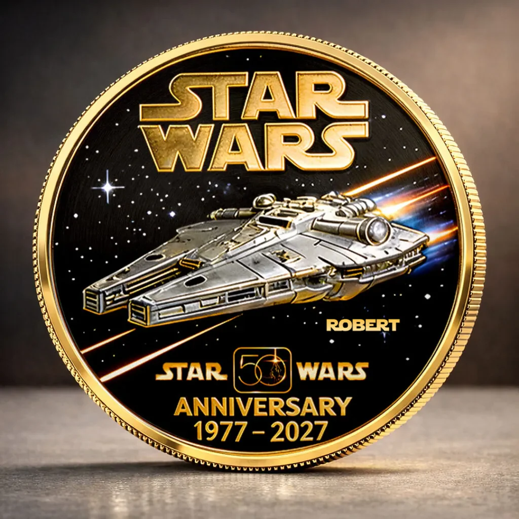 Stwa Galaxy Star 50th Anniversary - Personalized Commemorative Coin - Gift For Movie Fans HH01