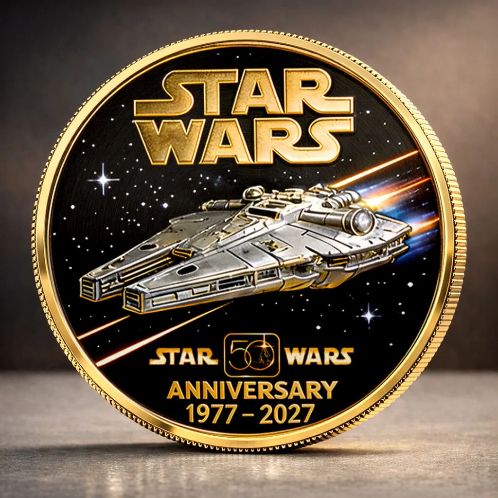 Stwa Galaxy Star 50th Anniversary - Personalized Commemorative Coin - Gift For Movie Fans HH01 - Image 2