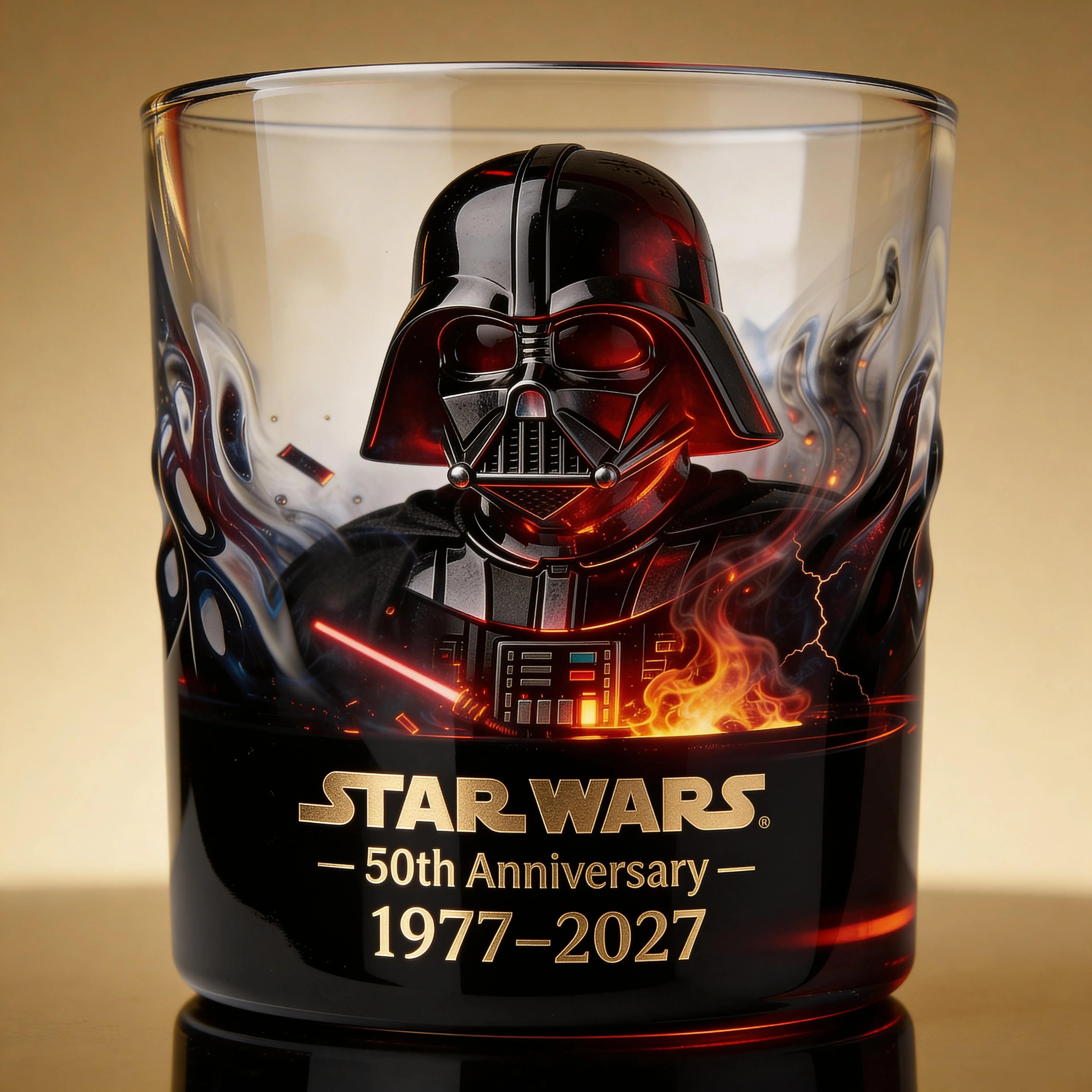 Stwa Galaxy Star 50th Anniversary - Personalized Whiskey Glass - Gift For Movie Fans HH01