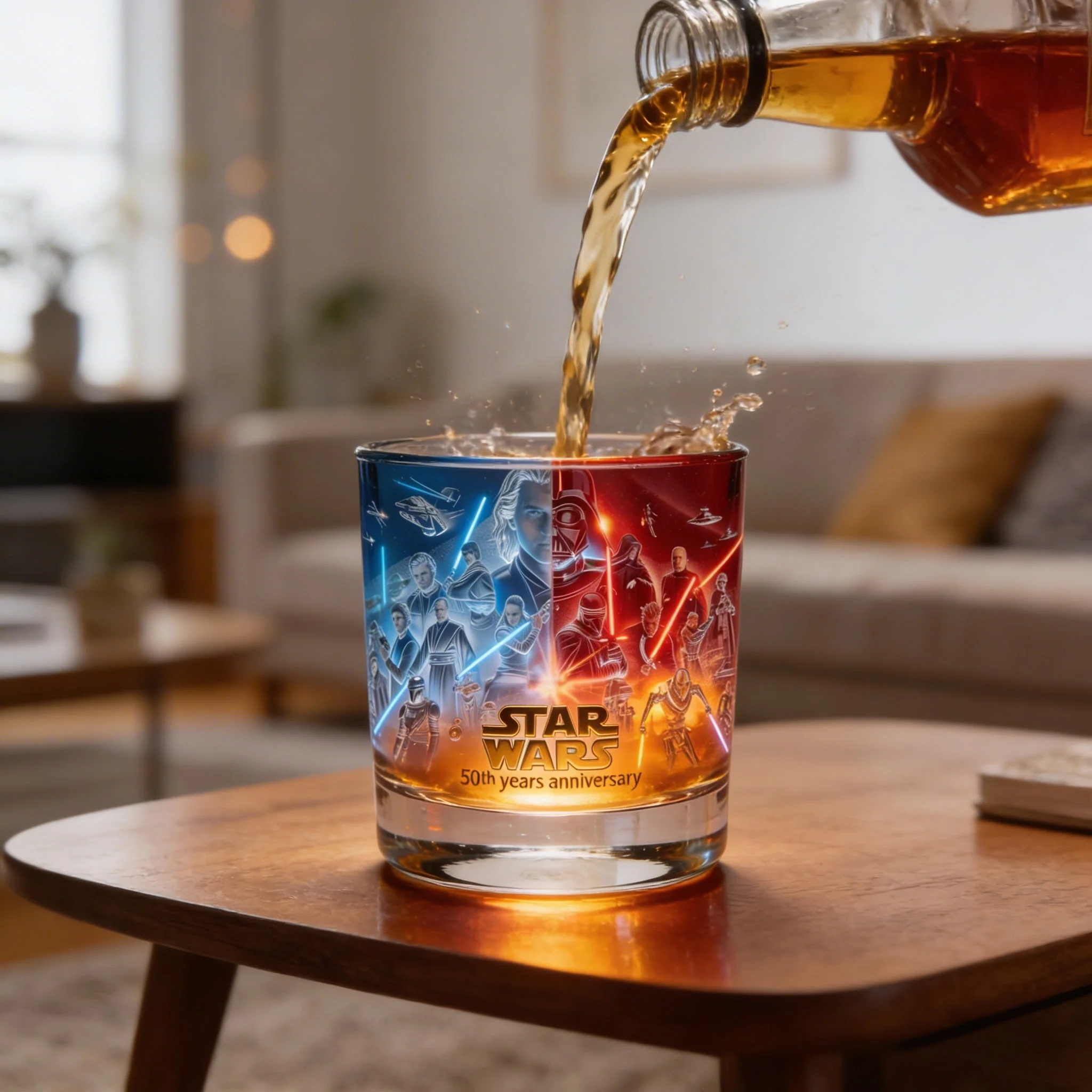 Stwa Galaxy Star 50th Anniversary - Personalized Whiskey Glass - Gift For Movie Fans HH01 - Image 2