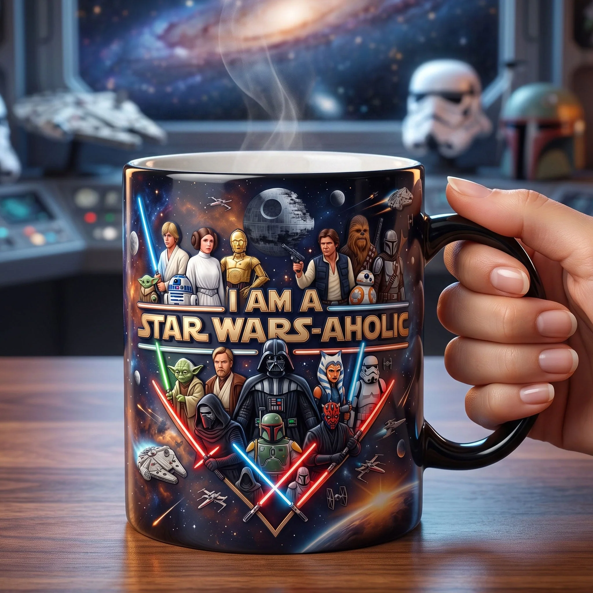 Stwa Galaxy Star Aholic - Personalized Coffee Mug - Gift For Movie Fans - Image 2
