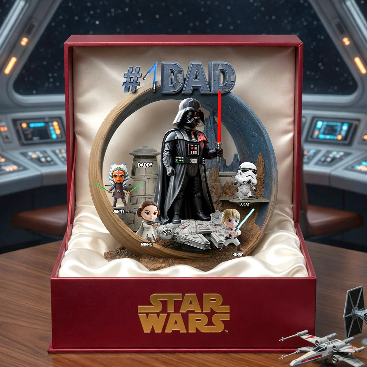 Stwa Galaxy Star Best Dad Ever - Personalized Acrylic Plaque - Gift For Father's Day NL122 - Image 5
